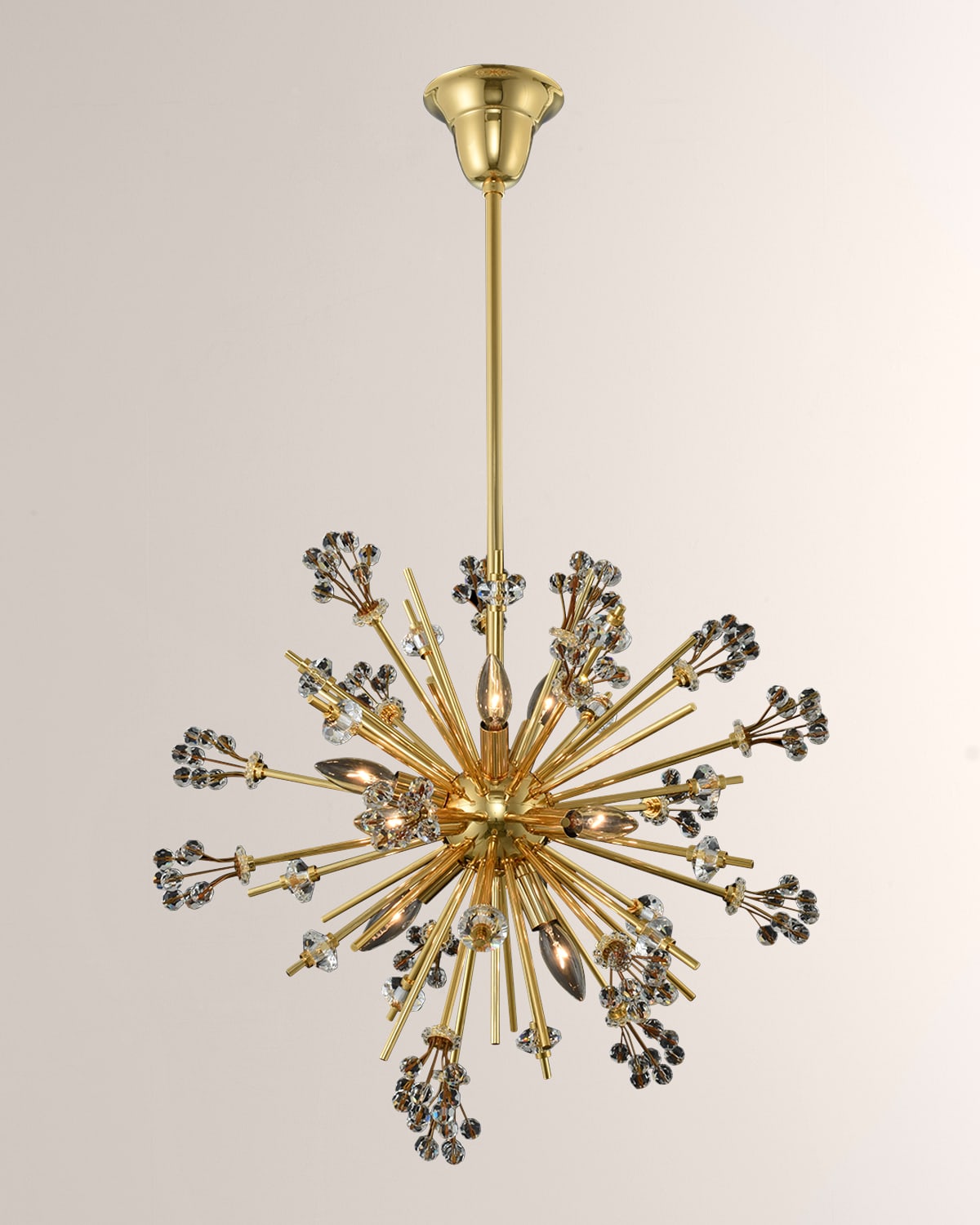 Shop Allegri Crystal By Kalco Lighting Constellation 19" 10-light Pendant In 18k Gold