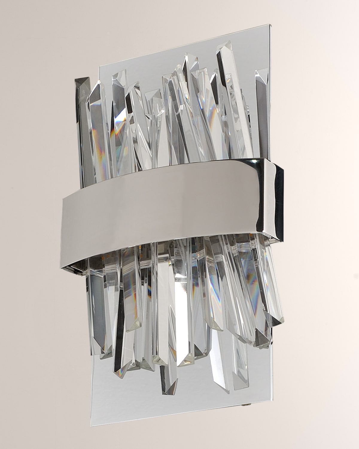 Shop Allegri Crystal By Kalco Lighting Glacier 10" Led Wall Sconce In Polished Chrome