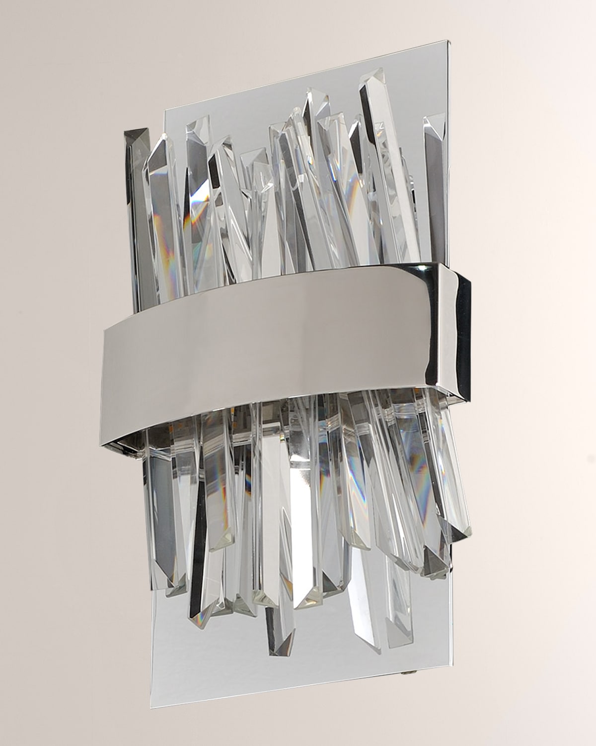 Allegri Crystal By Kalco Lighting Glacier 10" Led Wall Sconce In Polished Chrome