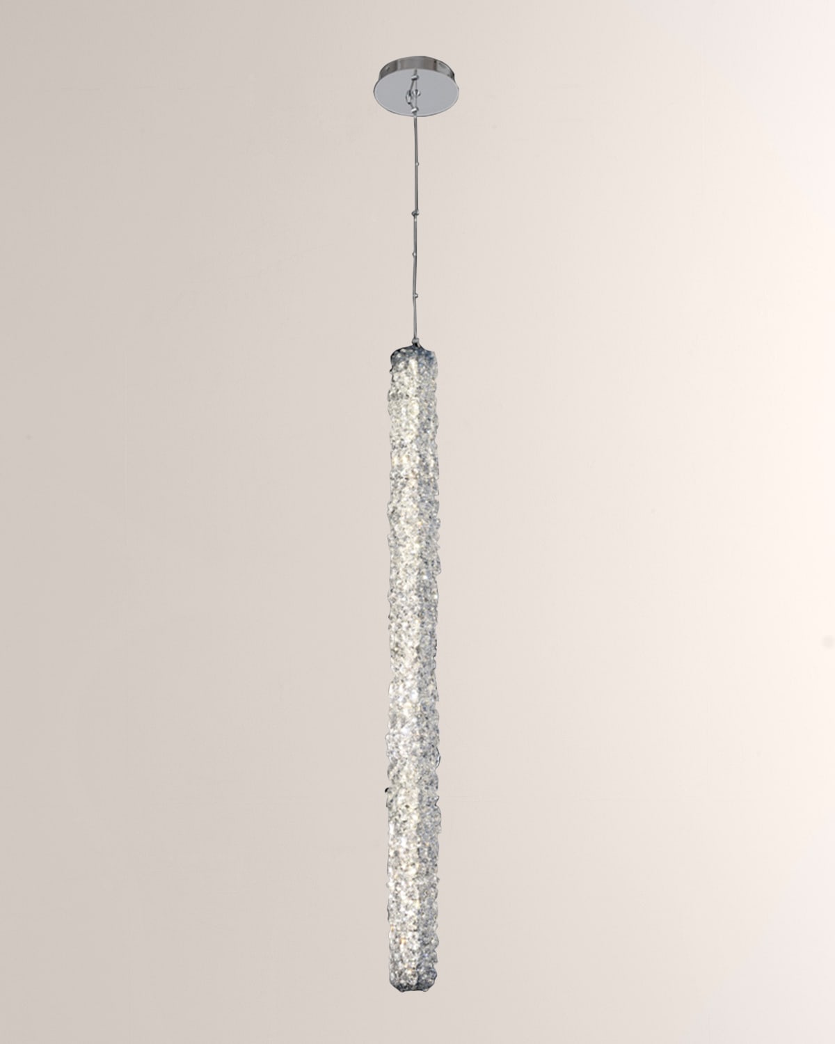 Shop Allegri Crystal By Kalco Lighting Lina 1-column Led Foyer Light In Polished Chrome