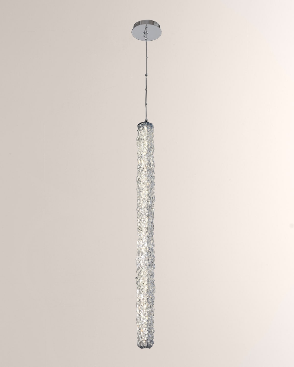 Allegri Crystal By Kalco Lighting Lina 1-column Led Foyer Light In Polished Chrome