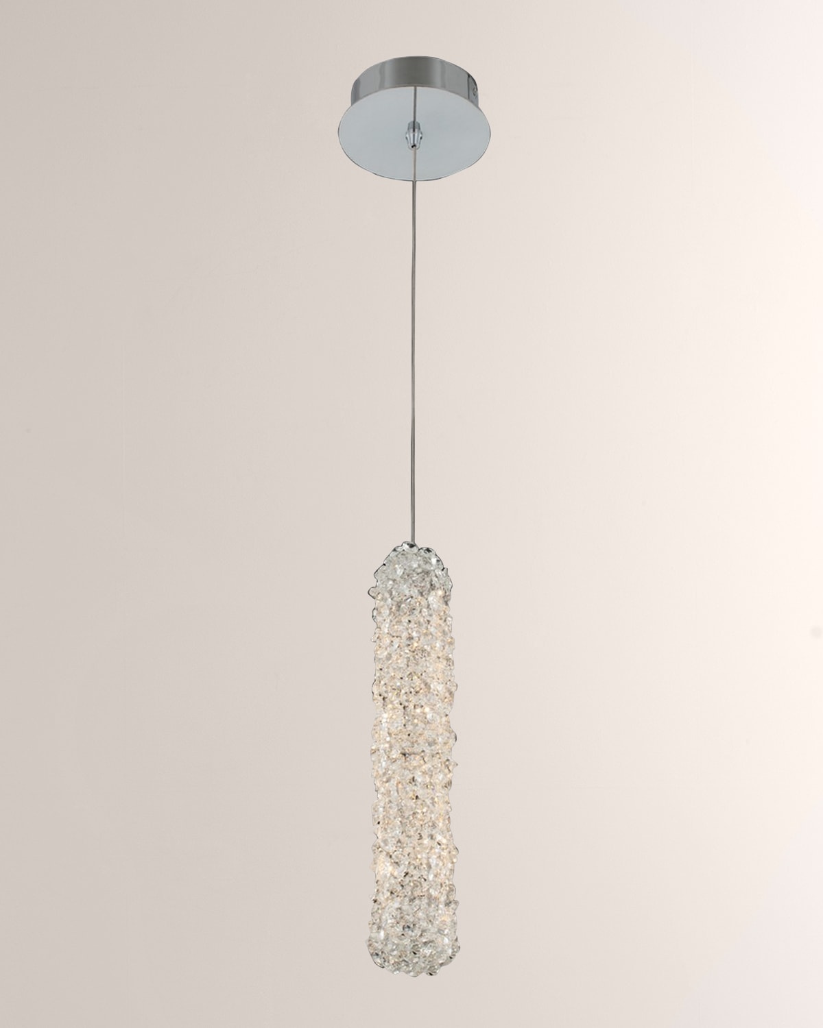 Shop Allegri Crystal By Kalco Lighting Lina 14" Led Mini Pendant Light In Polished Chrome