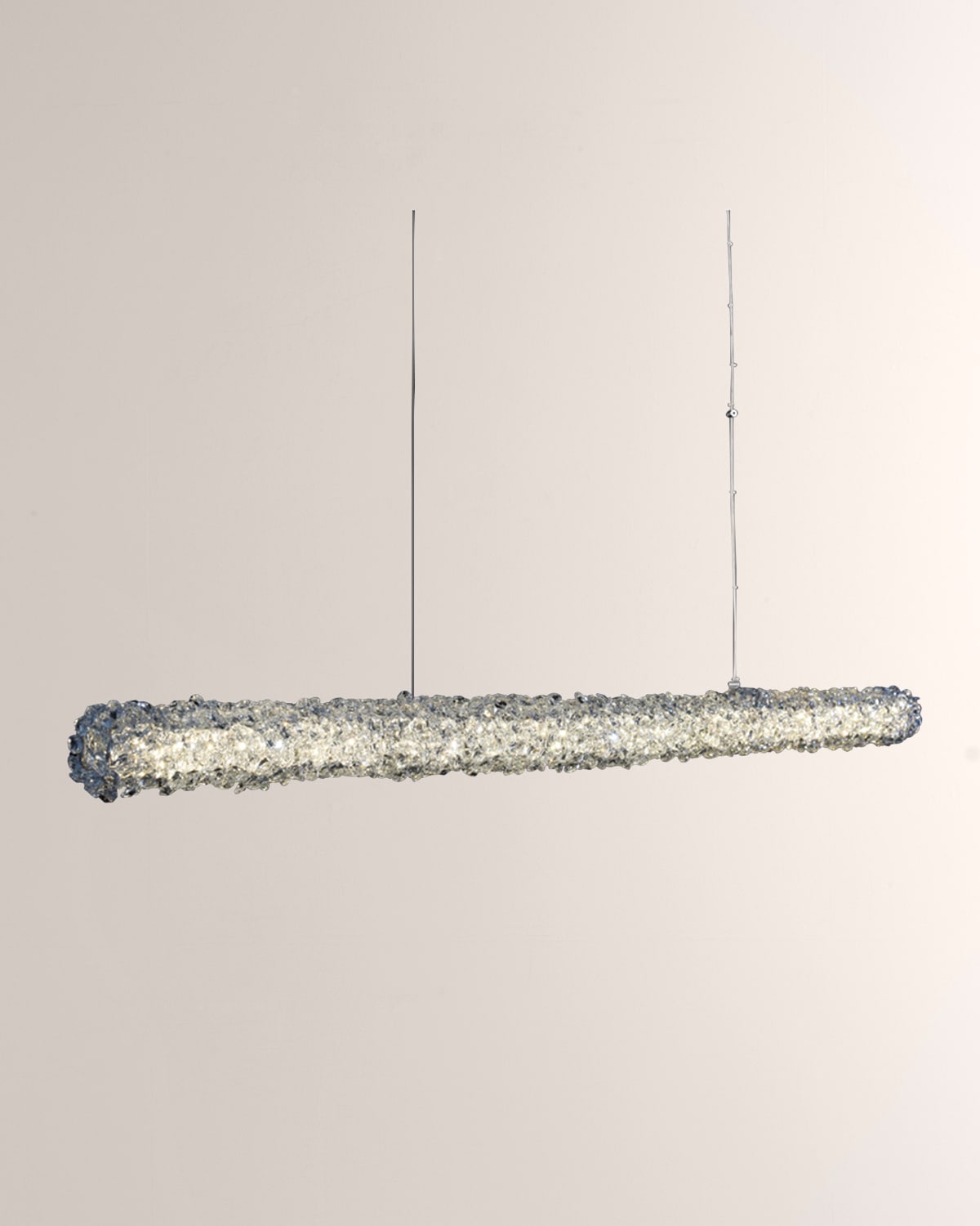 Shop Allegri Crystal By Kalco Lighting Lina 46" Led Island Light In Polished Chrome