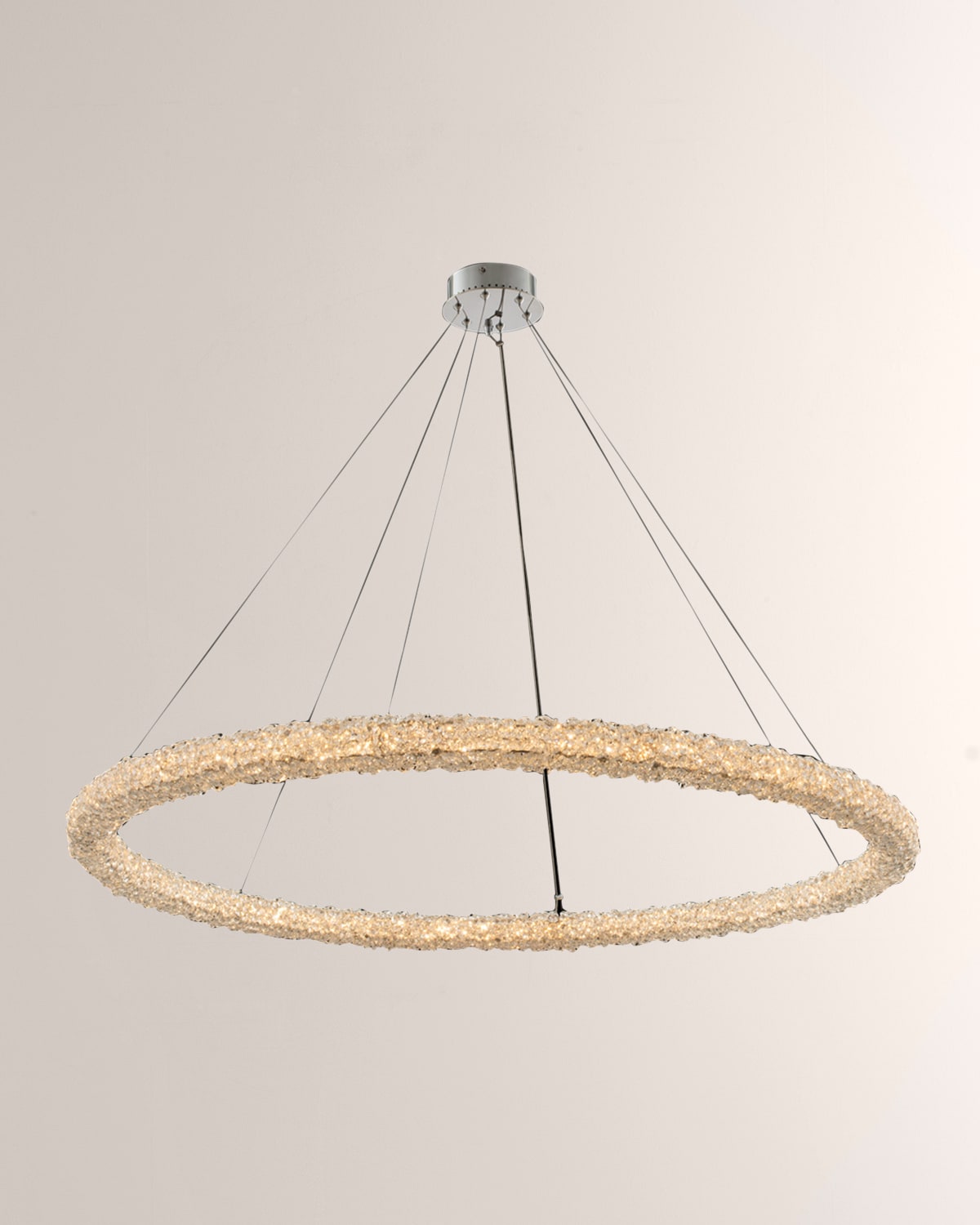 Shop Allegri Crystal By Kalco Lighting Lina 48" Led Pendant Light In Polished Chrome