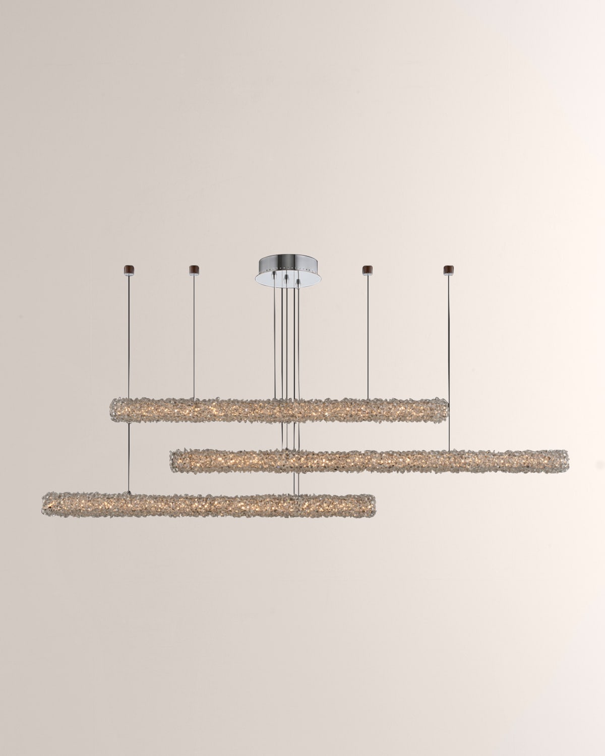 Allegri Crystal By Kalco Lighting Lina 60" Multi Led Island Light In Polished Chrome