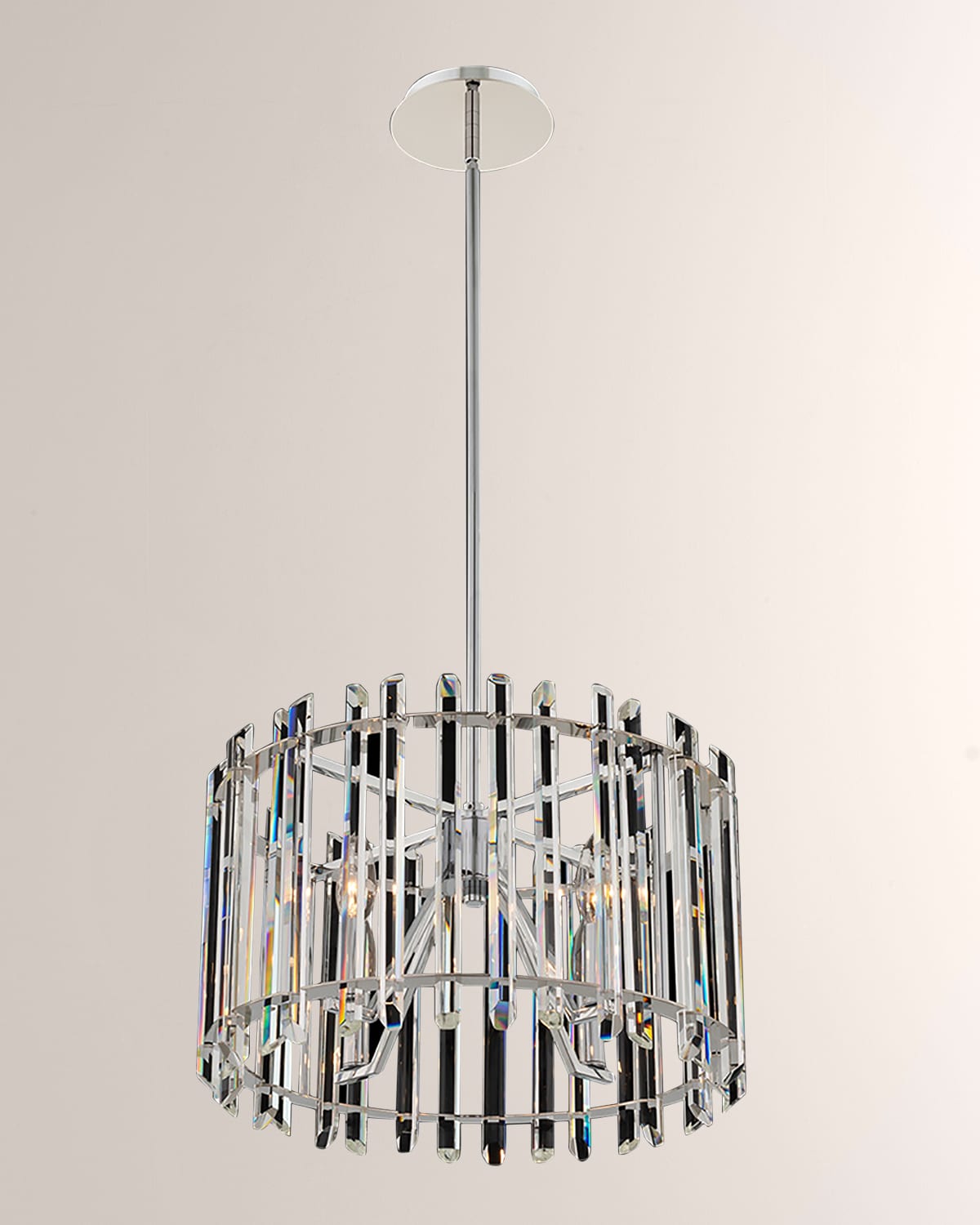 Shop Allegri Crystal By Kalco Lighting Viano 17" Pendant Light In Polished Chrome