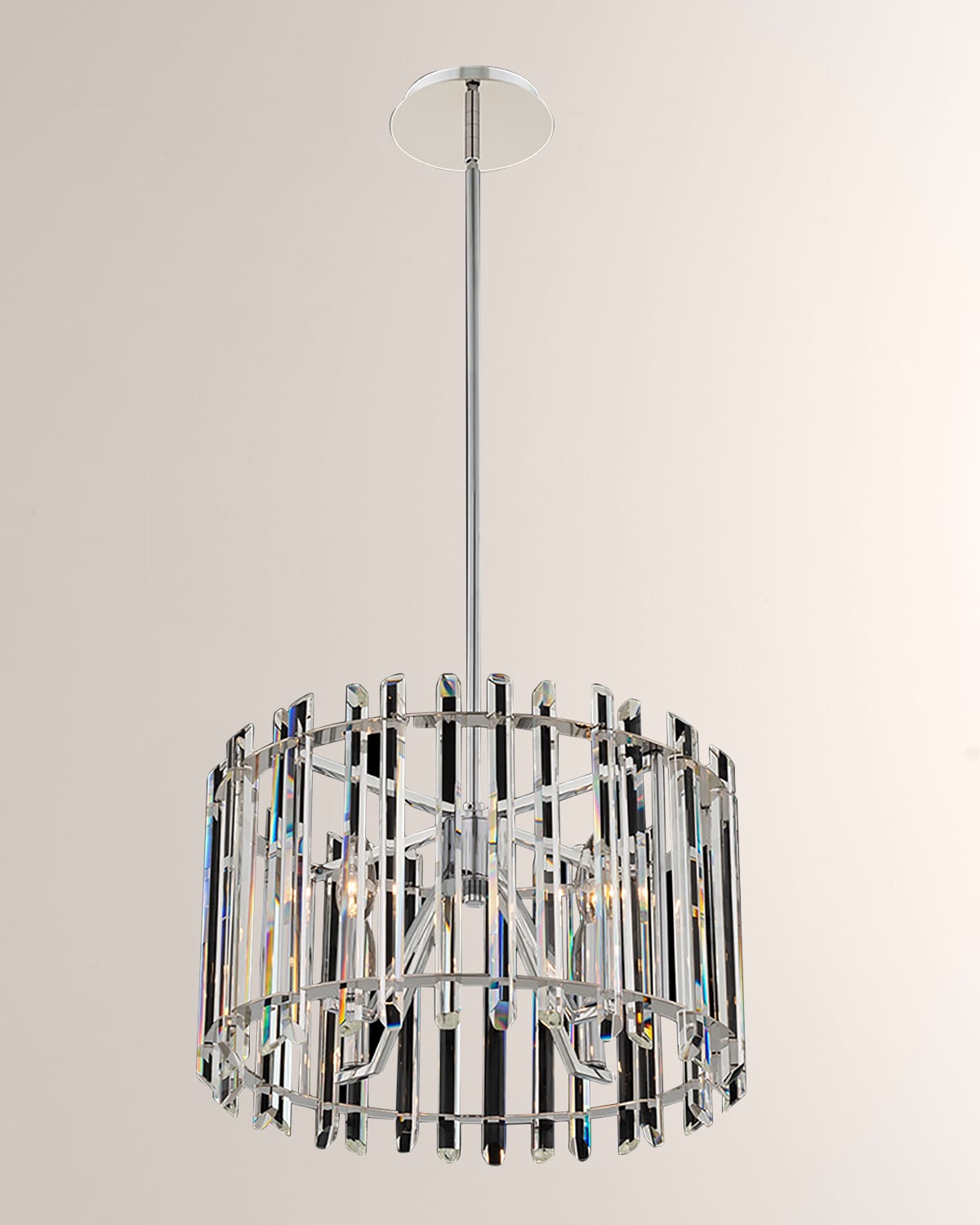 Allegri Crystal By Kalco Lighting Viano 17" Chandelier In Polished Chrome
