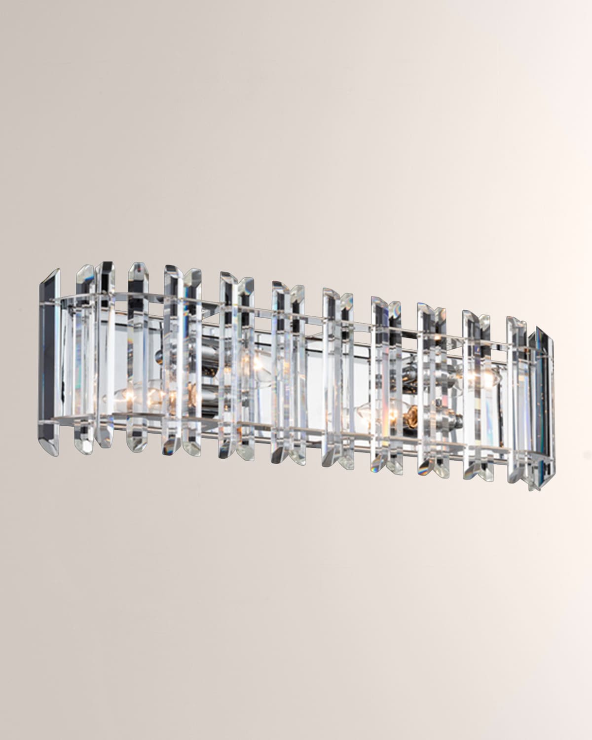 Shop Allegri Crystal By Kalco Lighting Viano 24" Bath Vanity Light In Polished Chrome