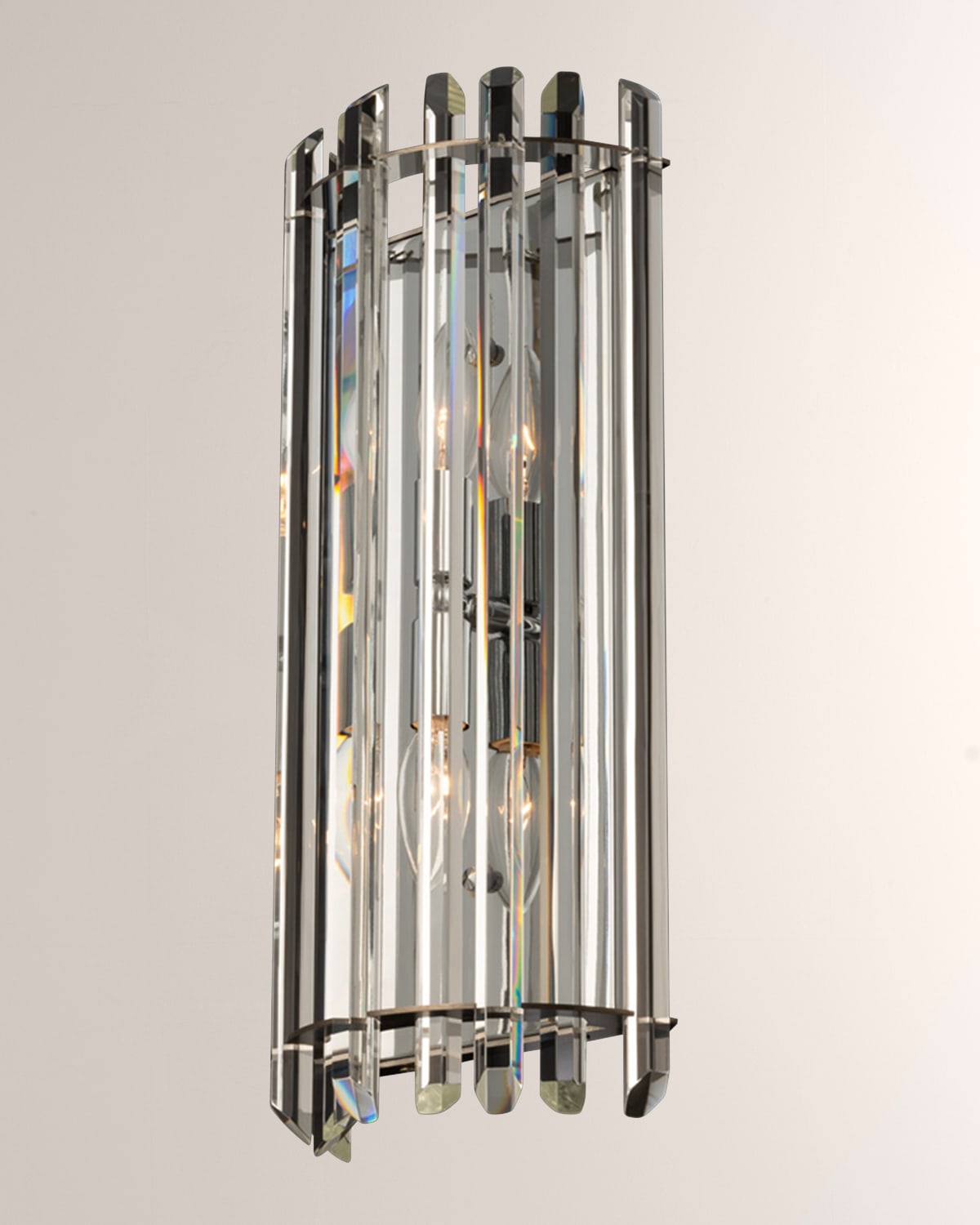 Allegri Crystal By Kalco Lighting Viano Large 18" Wall Sconce In Polished Chrome