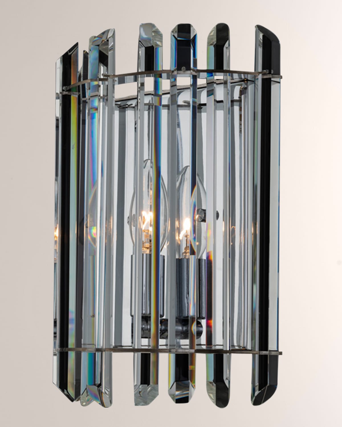 Allegri Crystal By Kalco Lighting Viano Small 11" Wall Sconce In Polished Chrome