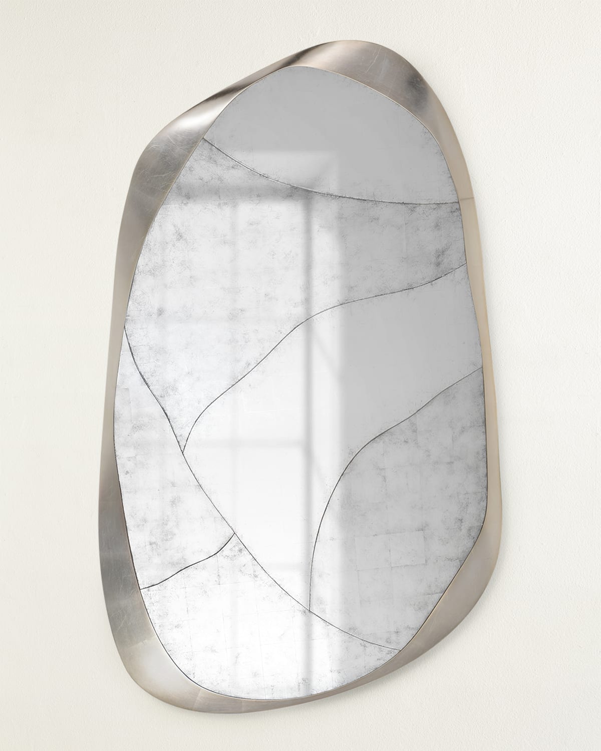 Shop John-richard Collection Basel 79" Eglomise Mirror In Gray