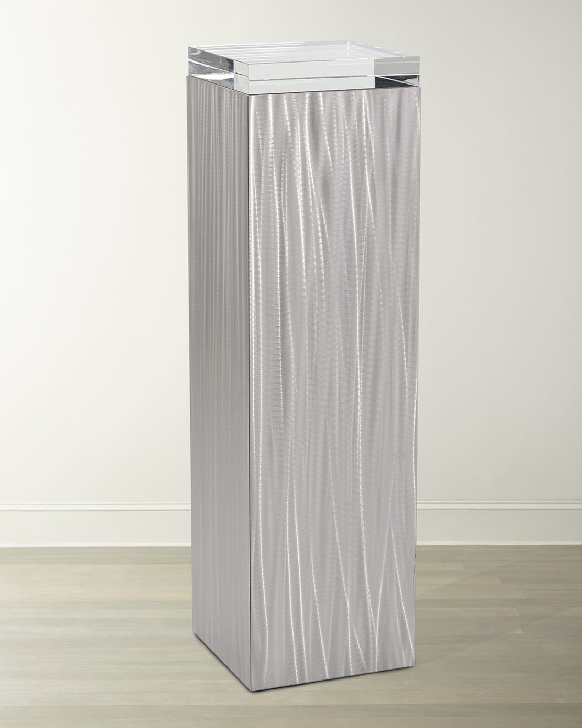 John-richard Collection Lucena Brushed Stainless Steel Pedestal Ii In Gray