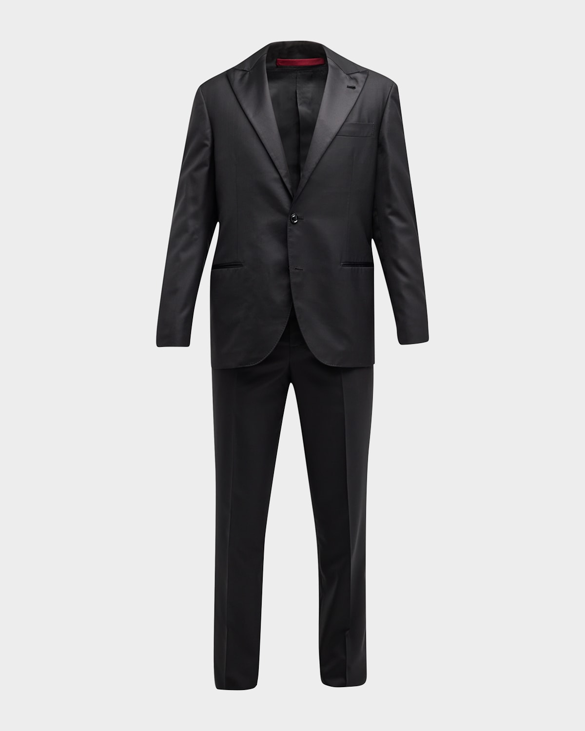 Brunello Cucinelli Men's Solid Peak-lapel Tuxedo In Black