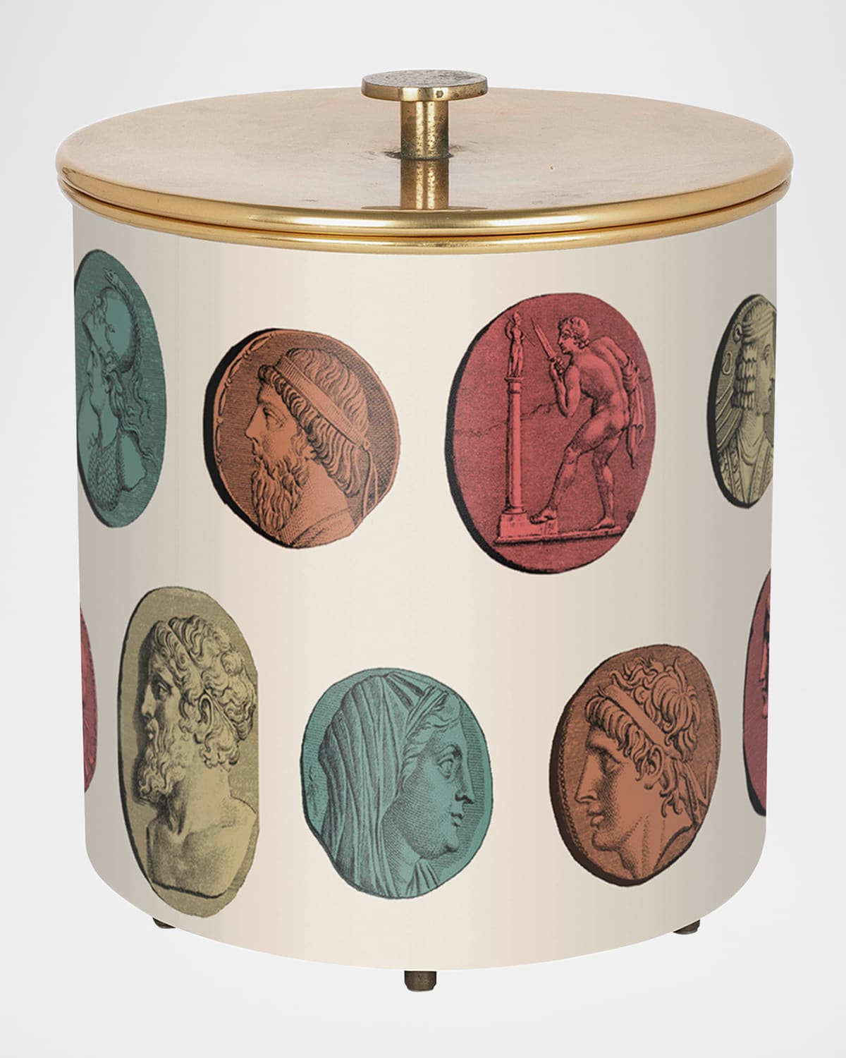 Fornasetti Ice Bucket Cammei In White Multi