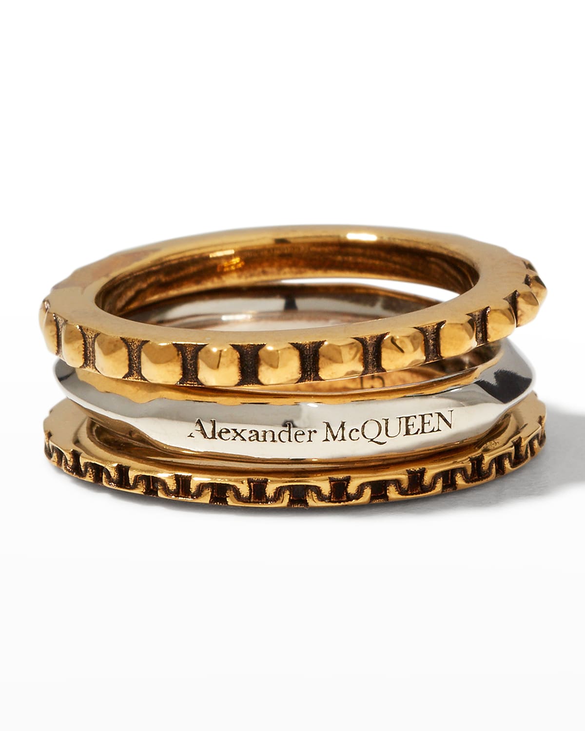 Alexander McQueen Linked Rings, Set of 3