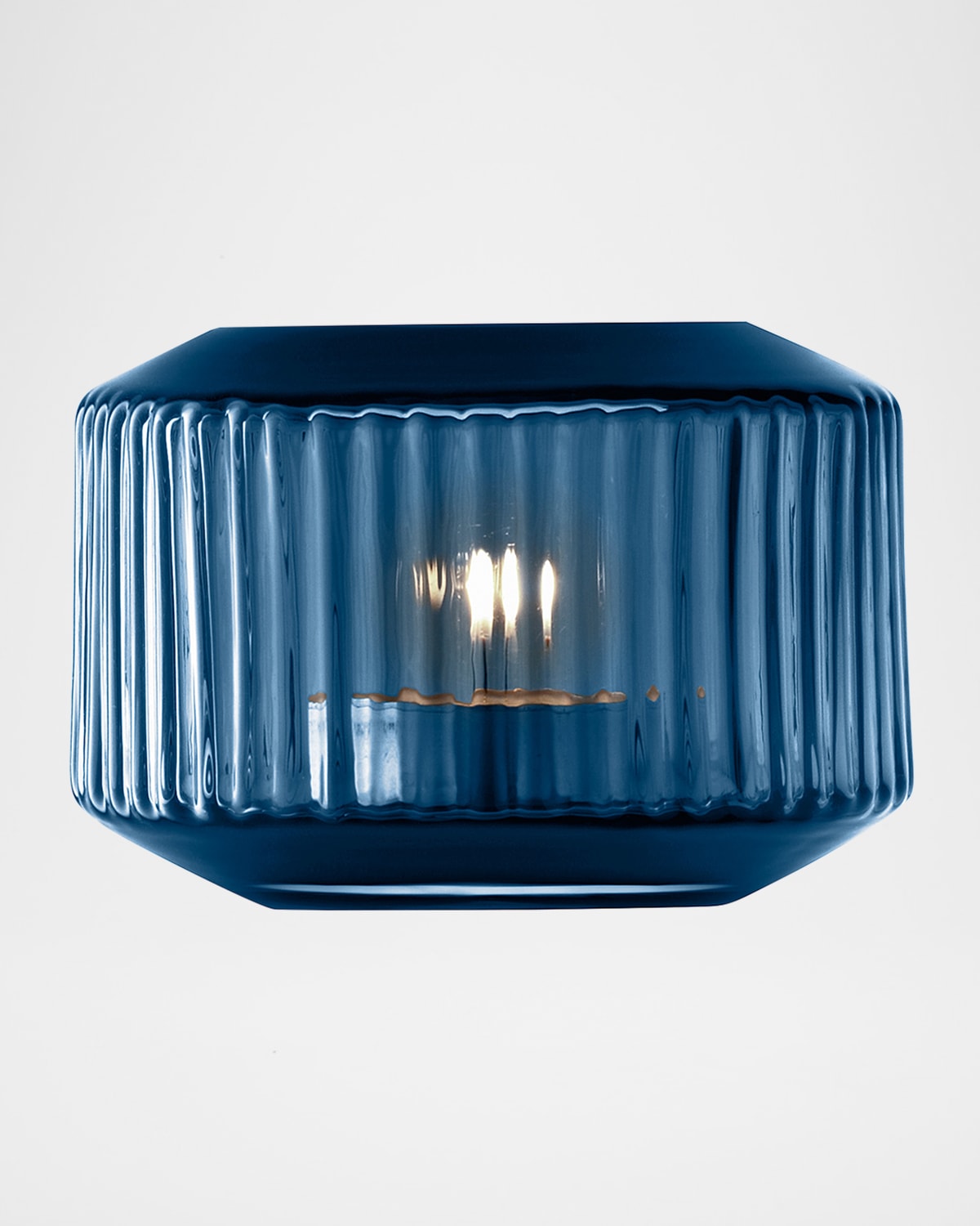 Shop Lsa Rotunda Tealight Candleholder In Sapphire