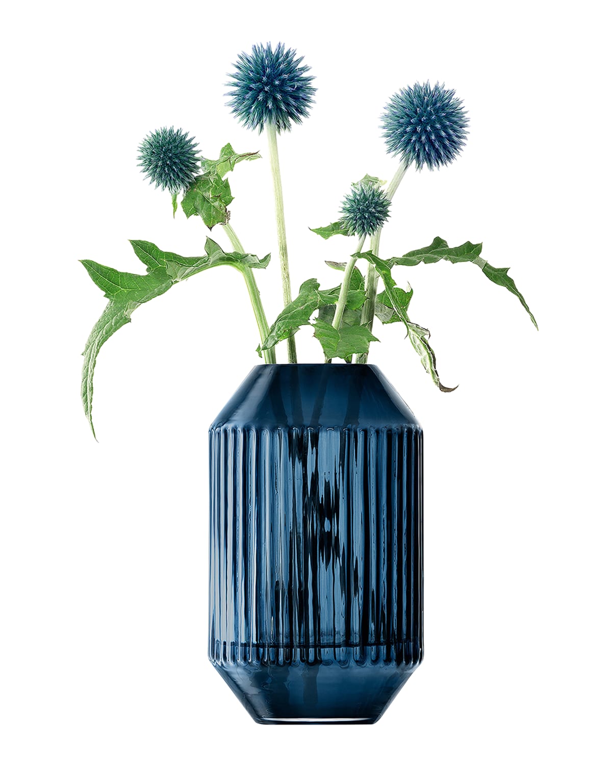Lsa Rotunda Vase In Sapphire