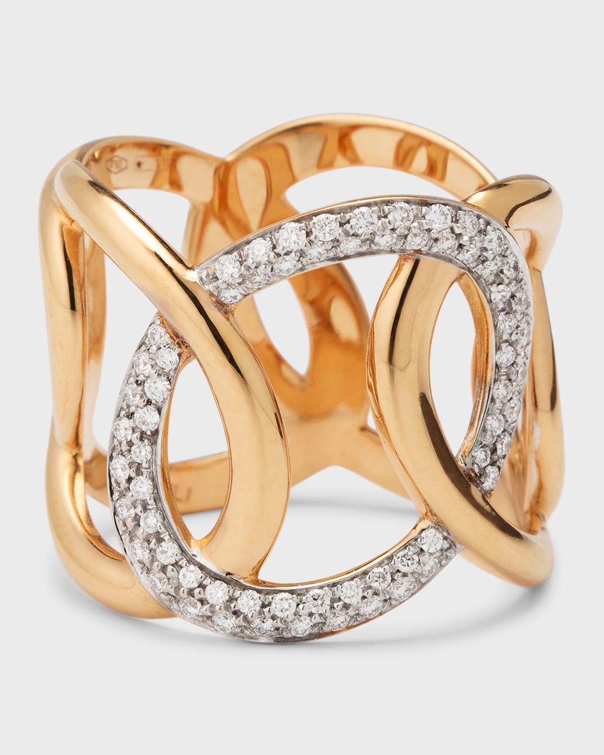 18K Rose Gold Hiroko Ring with Diamond Oval