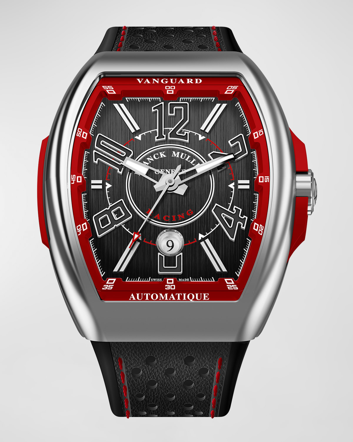Franck Muller Men's Vanguard Racing Automatic Black And Red Accent Watch