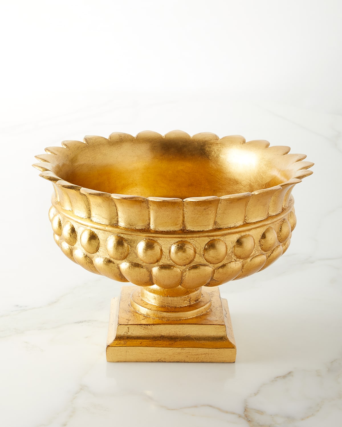 Old World Design Gold Leaf Pompeii Bowl In Gold