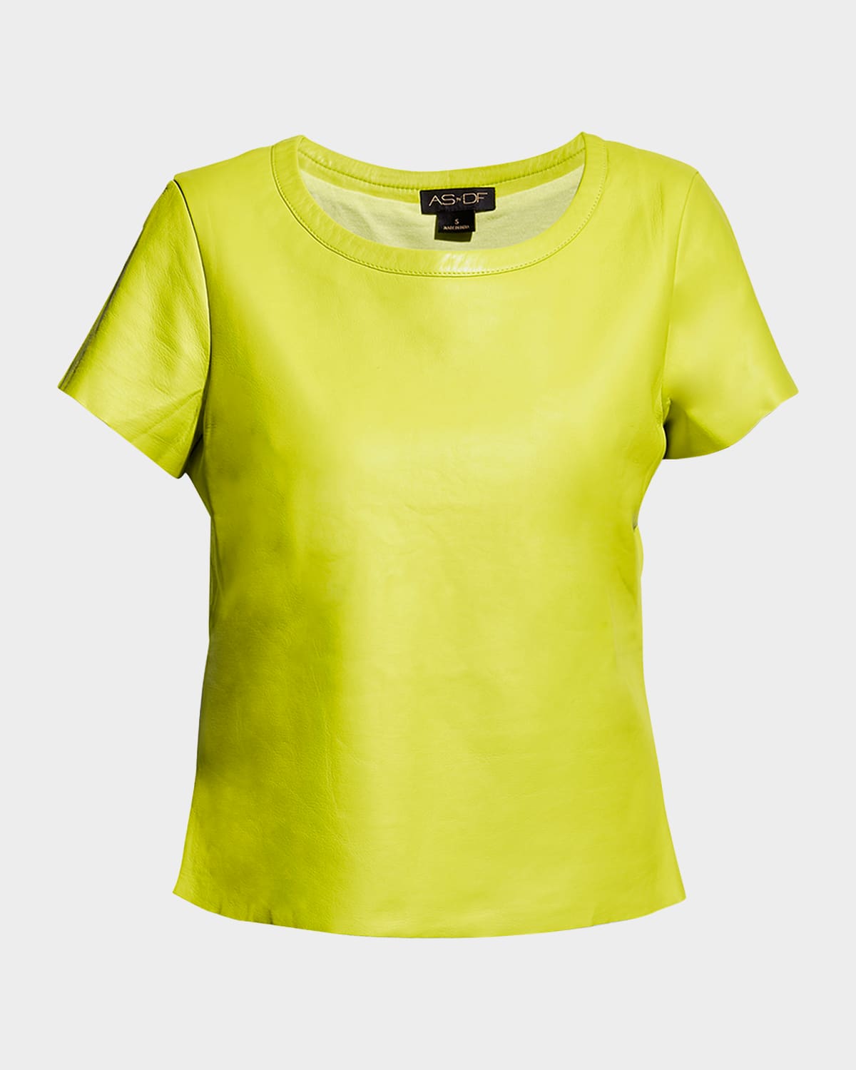 As By Df New Guard Recycled Leather Tee In Sorrento Lime