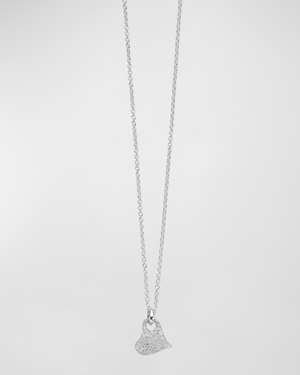 Ippolita Stardust Small Pave Heart Pendant Necklace In Sterling Silver