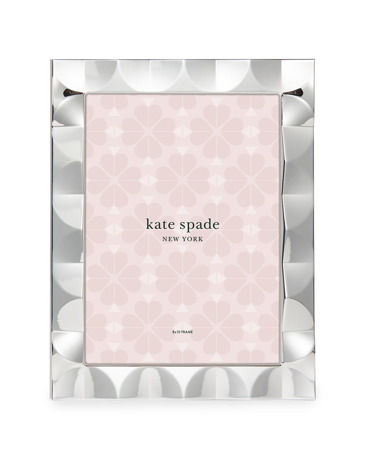 Shop Kate Spade South Street 8" X 10" Silver Scallop Picture Frame In Slvr Plate