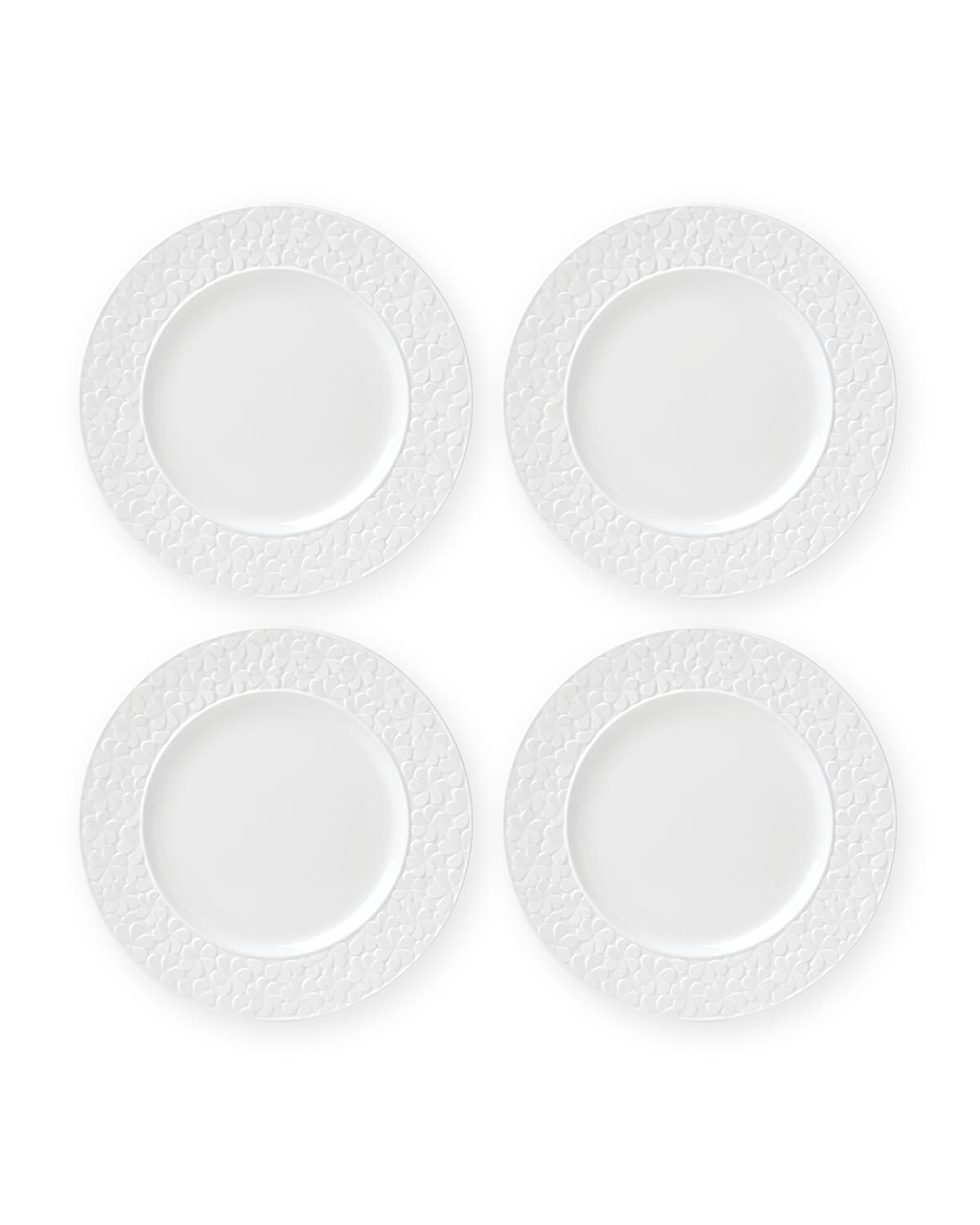 Shop Kate Spade Blossom Lane 4-piece Accent Plate Set In White