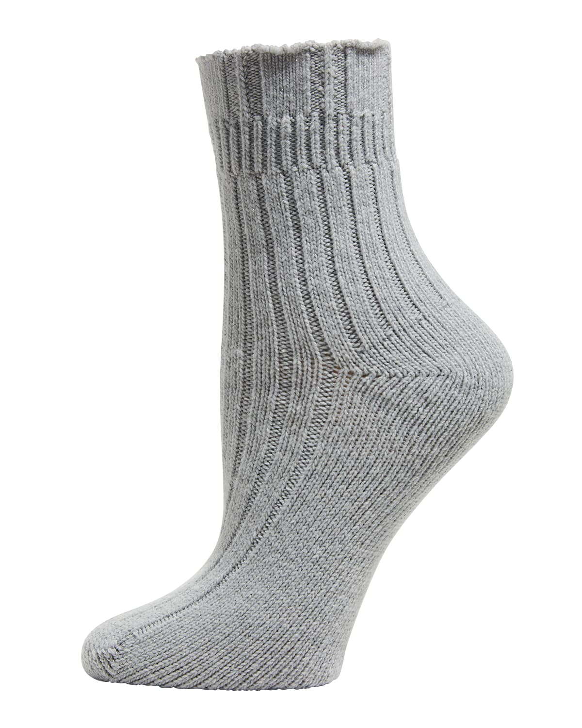 Shop Falke Bedsock Ribbed Socks In Silver
