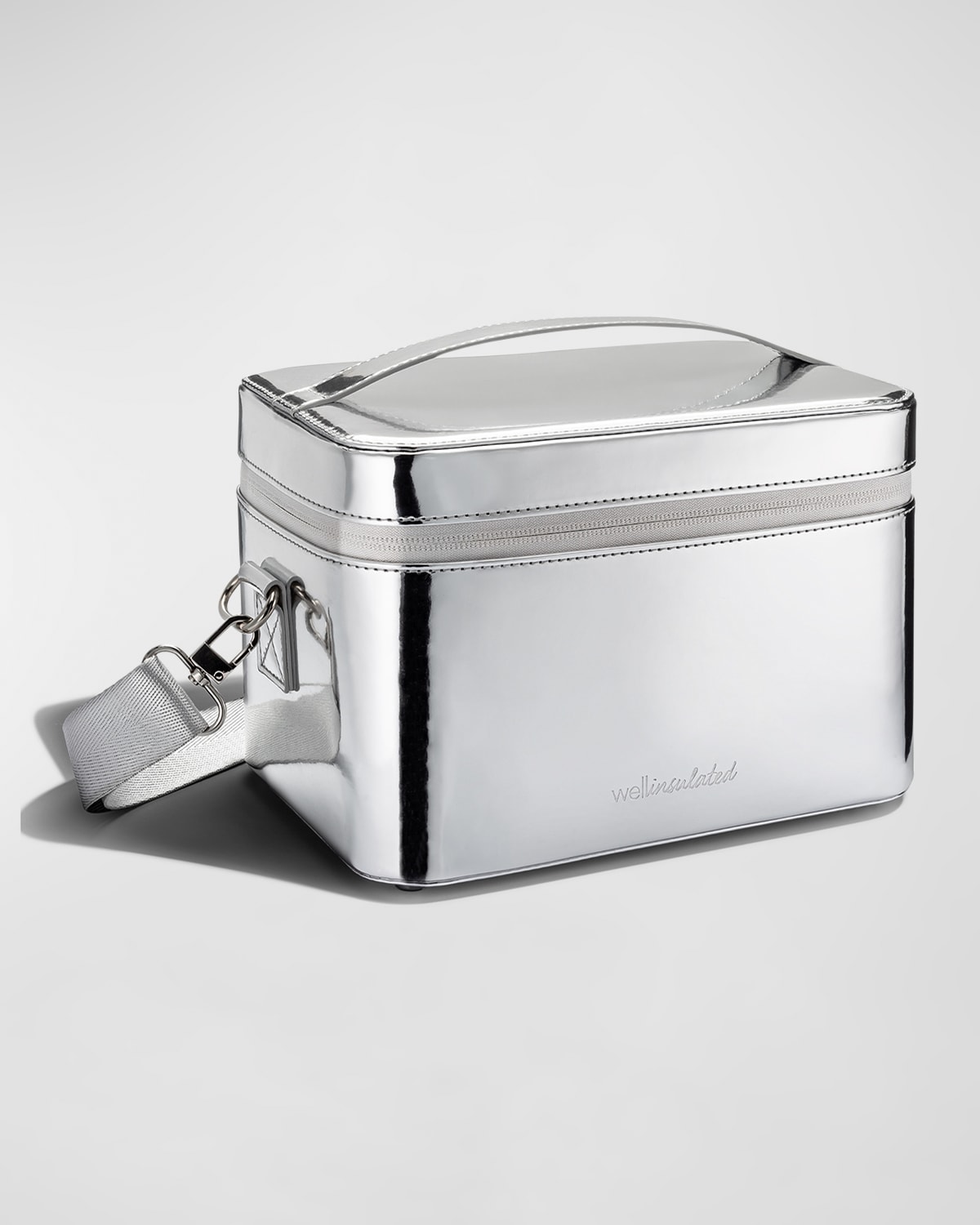 Shop Wellinsulated Performance Travel Beauty Case In Silver