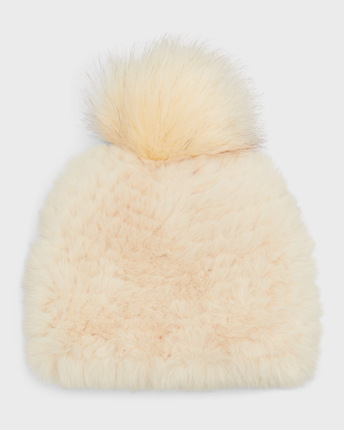 Jocelyn Faux Fur Pom Pom Hat In Ivory