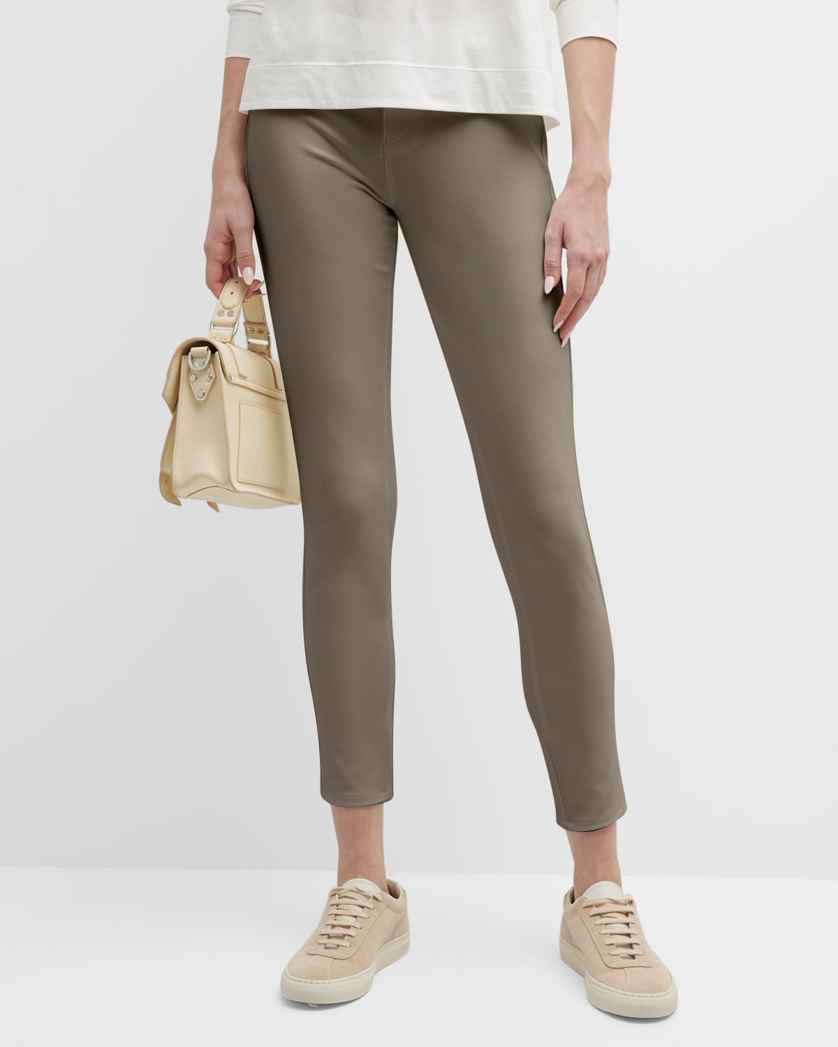 Lafayette 148 Petite Mercer Acclaimed Stretch Skinny Pants In Nougat