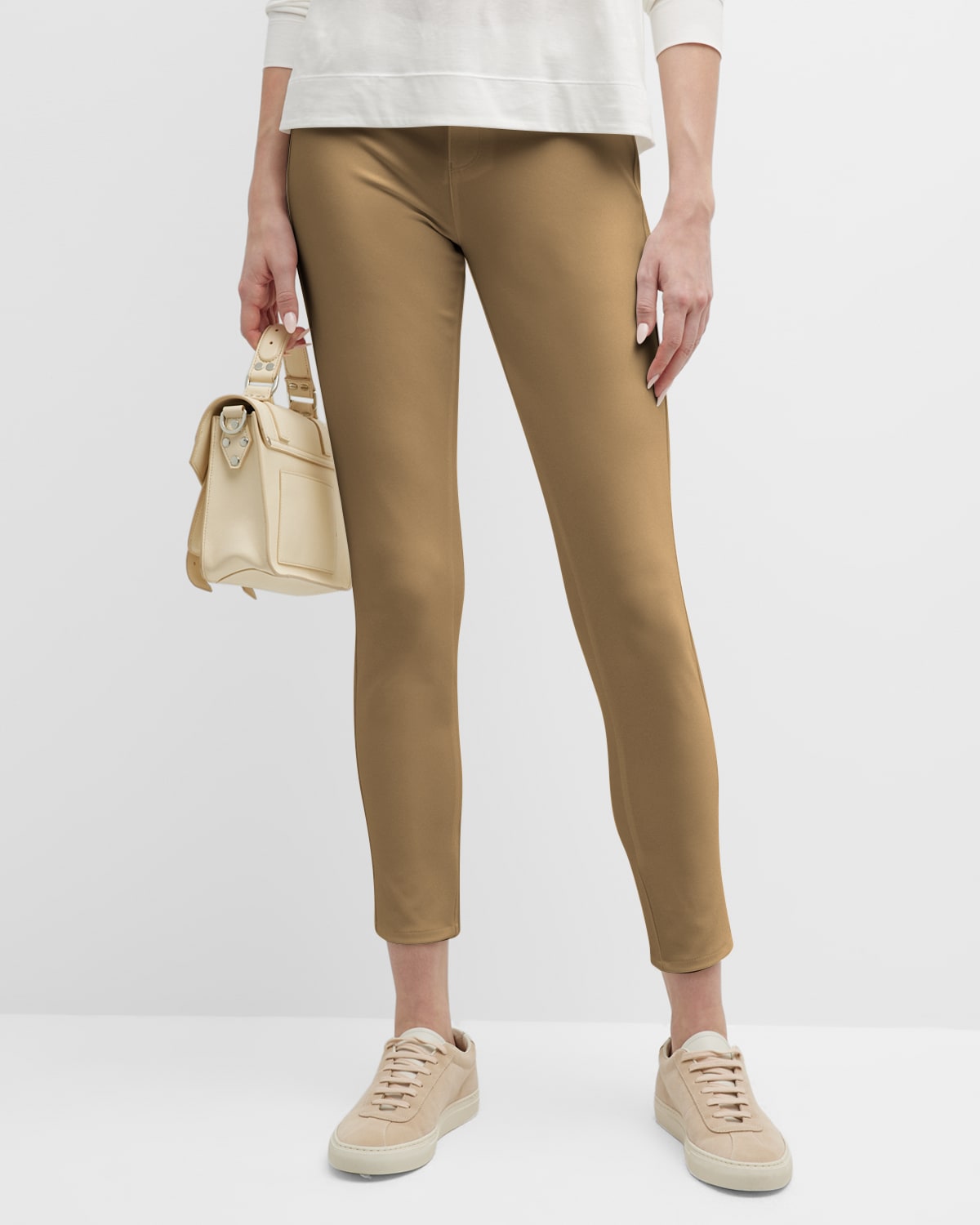 Shop Lafayette 148 Petite Mercer Acclaimed Stretch Skinny Pants In Cammello