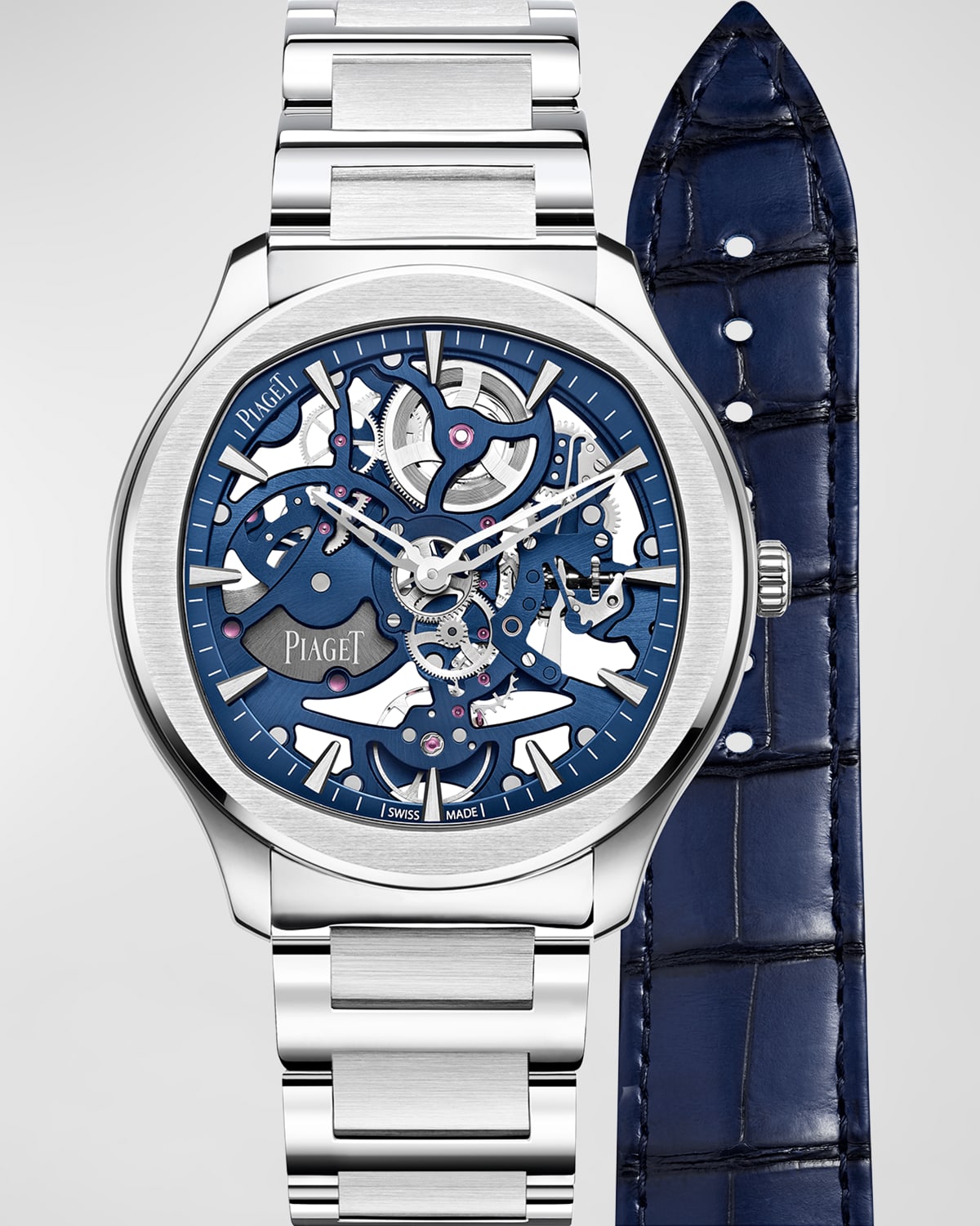 42mm Polo Skeleton Watch, Blue