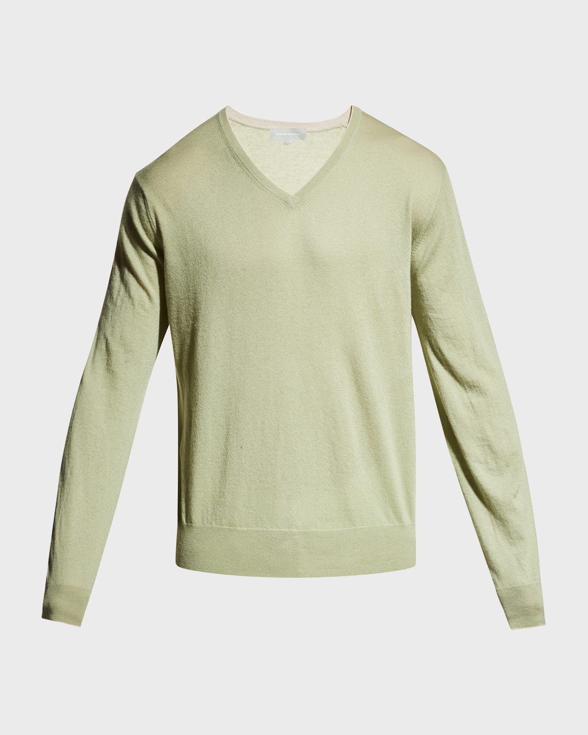 Men's Extra Lightweight Wool-Cashmere V-Neck Sweater