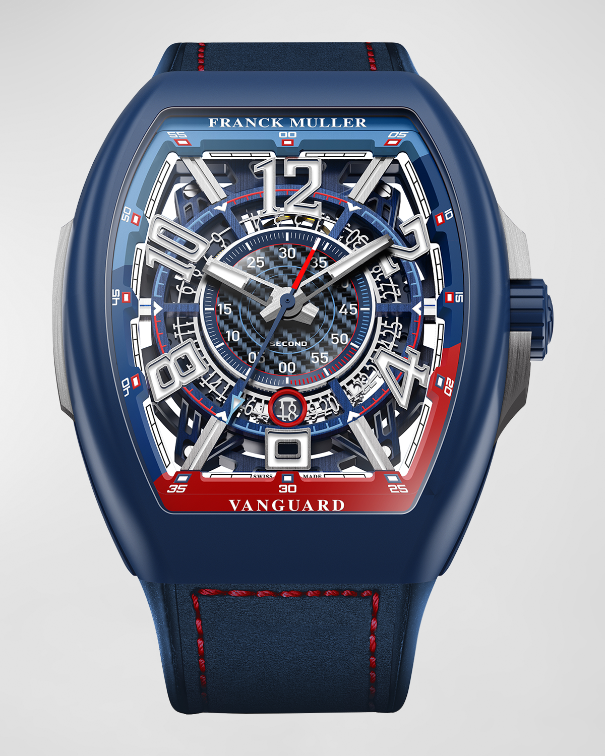 Men's Limited Edition Bill Auberlen Skeleton Automatic Watch in Blue