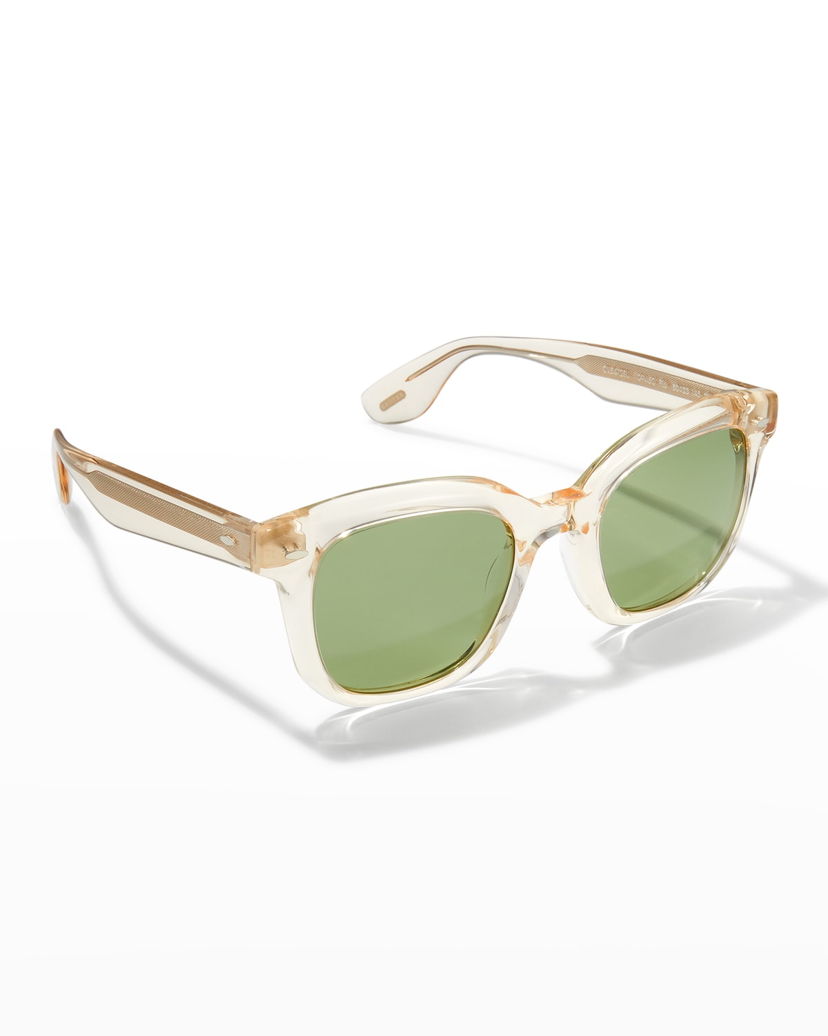 Brunello Cucinelli Filu Oval Acetate Sunglasses In Brown
