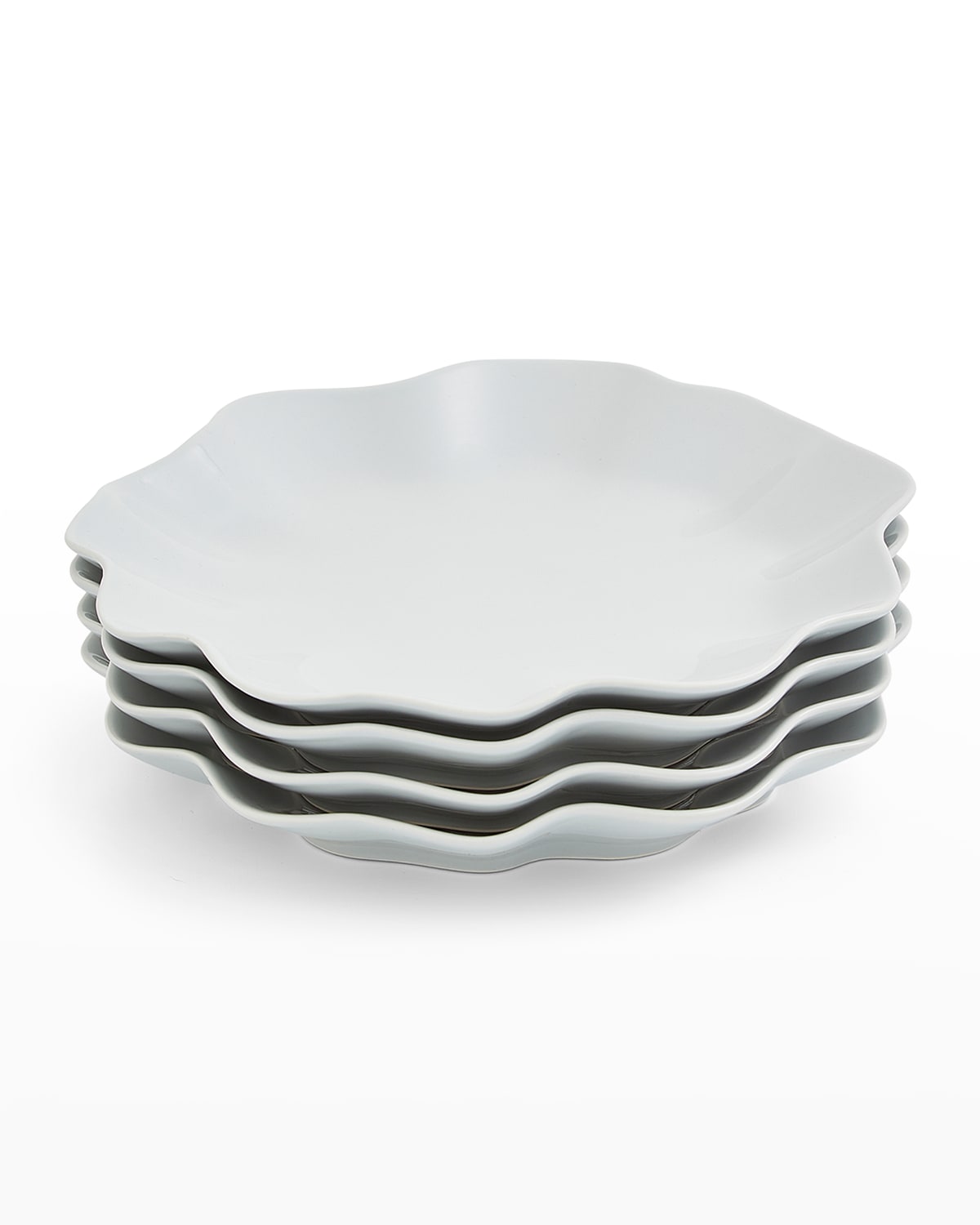 Shop Portmeirion Sophie Conran Floret Dinner Plates, Set Of 4 In Dove Grey