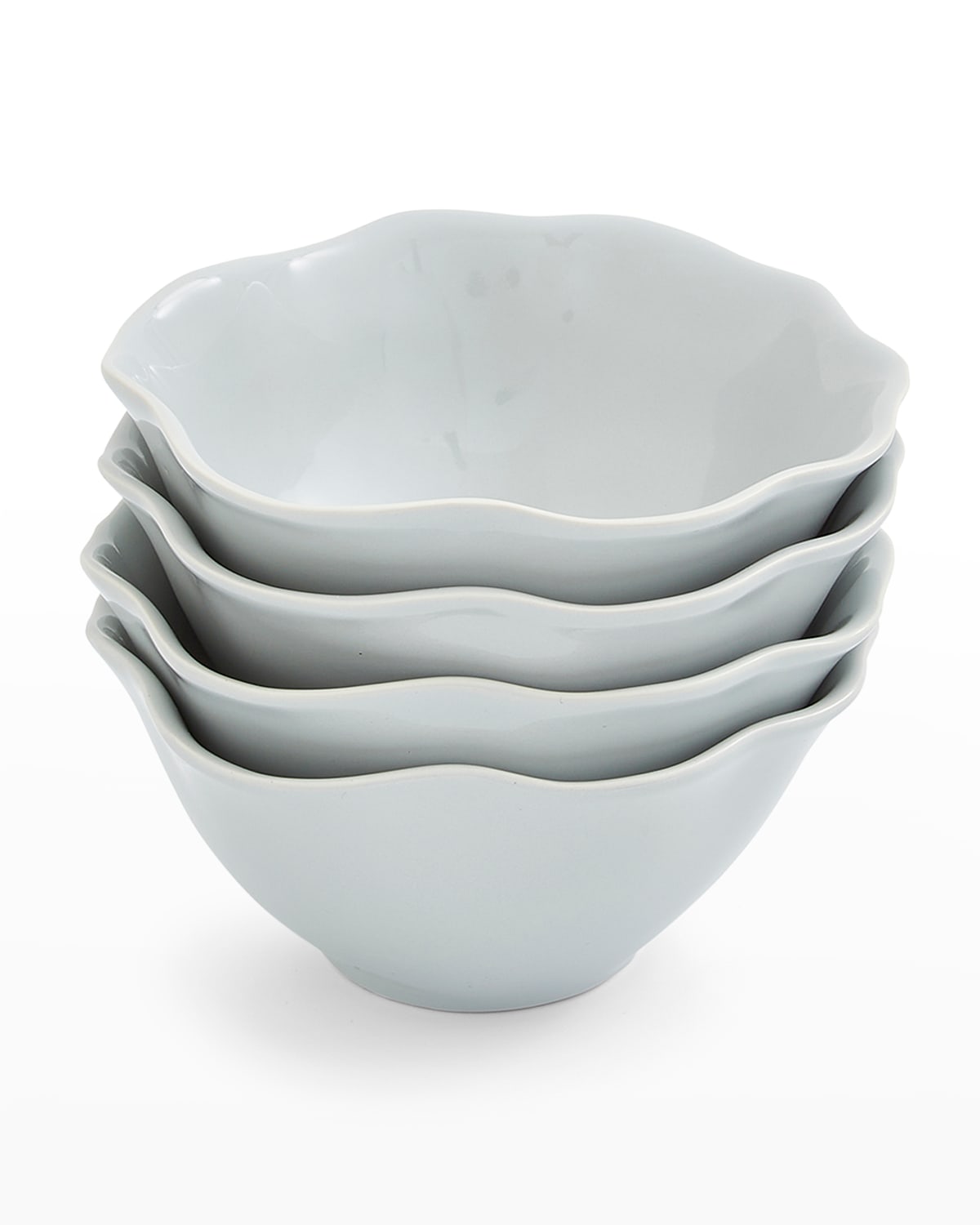 Shop Portmeirion Sophie Conran Floret All-purpose Bowls, Set Of 4 In Dove Grey