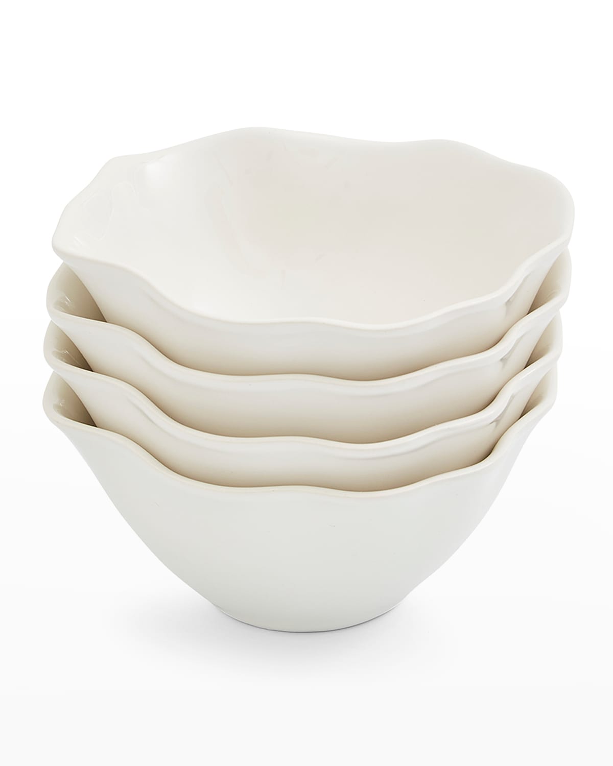 Portmeirion Sophie Conran Floret All-purpose Bowls, Set Of 4 In Creamy White
