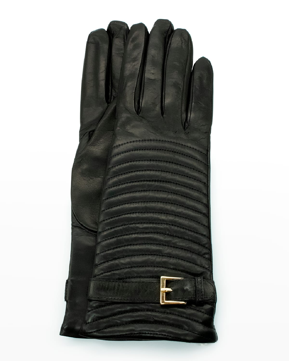 Cashmere-Lined Napa Belt Gloves