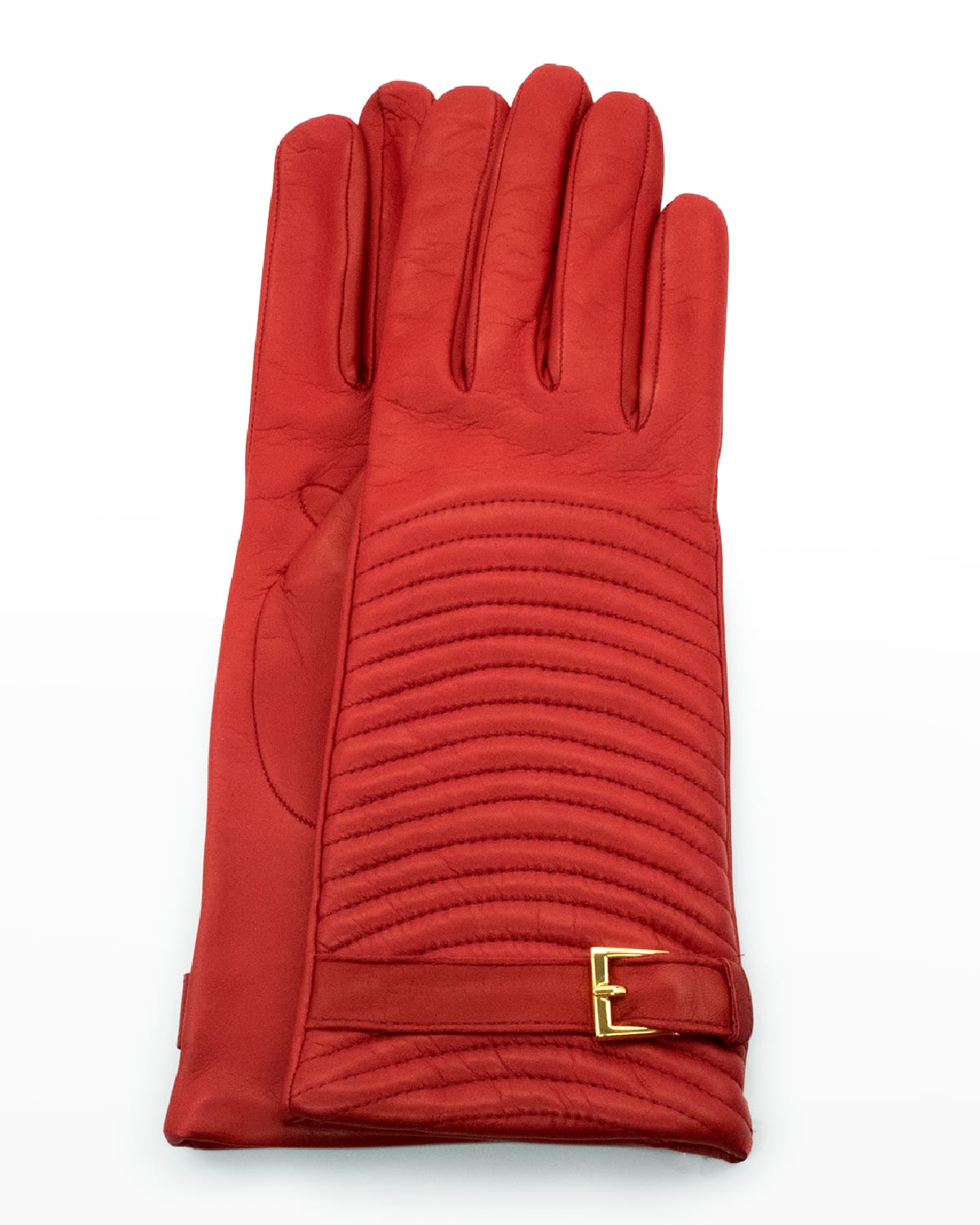 Cashmere-Lined Napa Belt Gloves