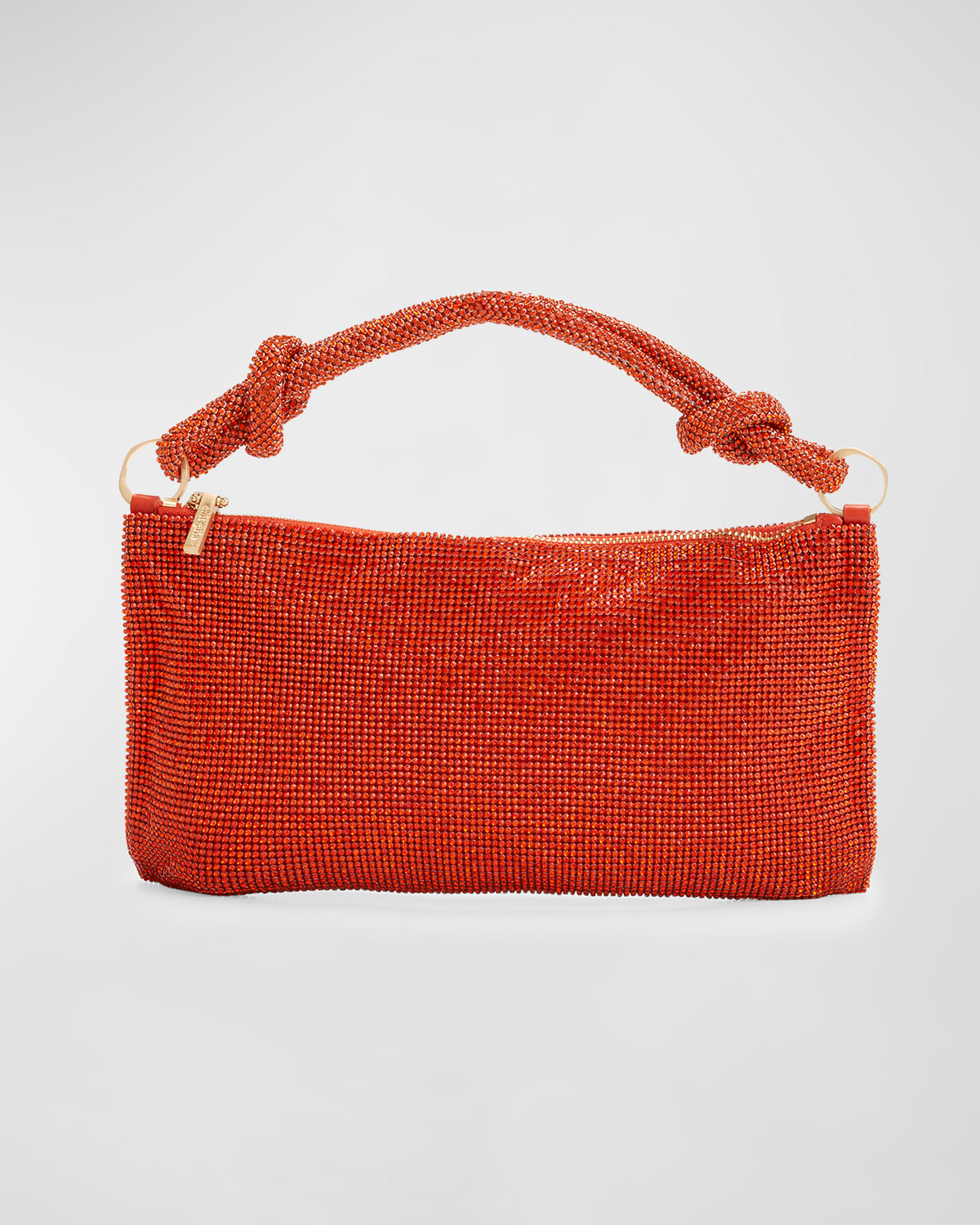 Cult Gaia Hera Nano Knotted Embellished Shoulder Bag In Poppy