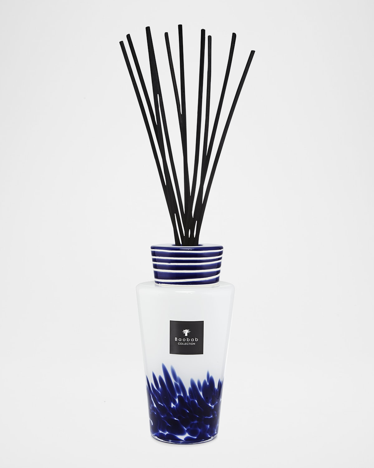 Baobab Collection Totem Feathers Touareg Luxury Medium Bottle Diffuser, 67.6 Oz. In White/blue