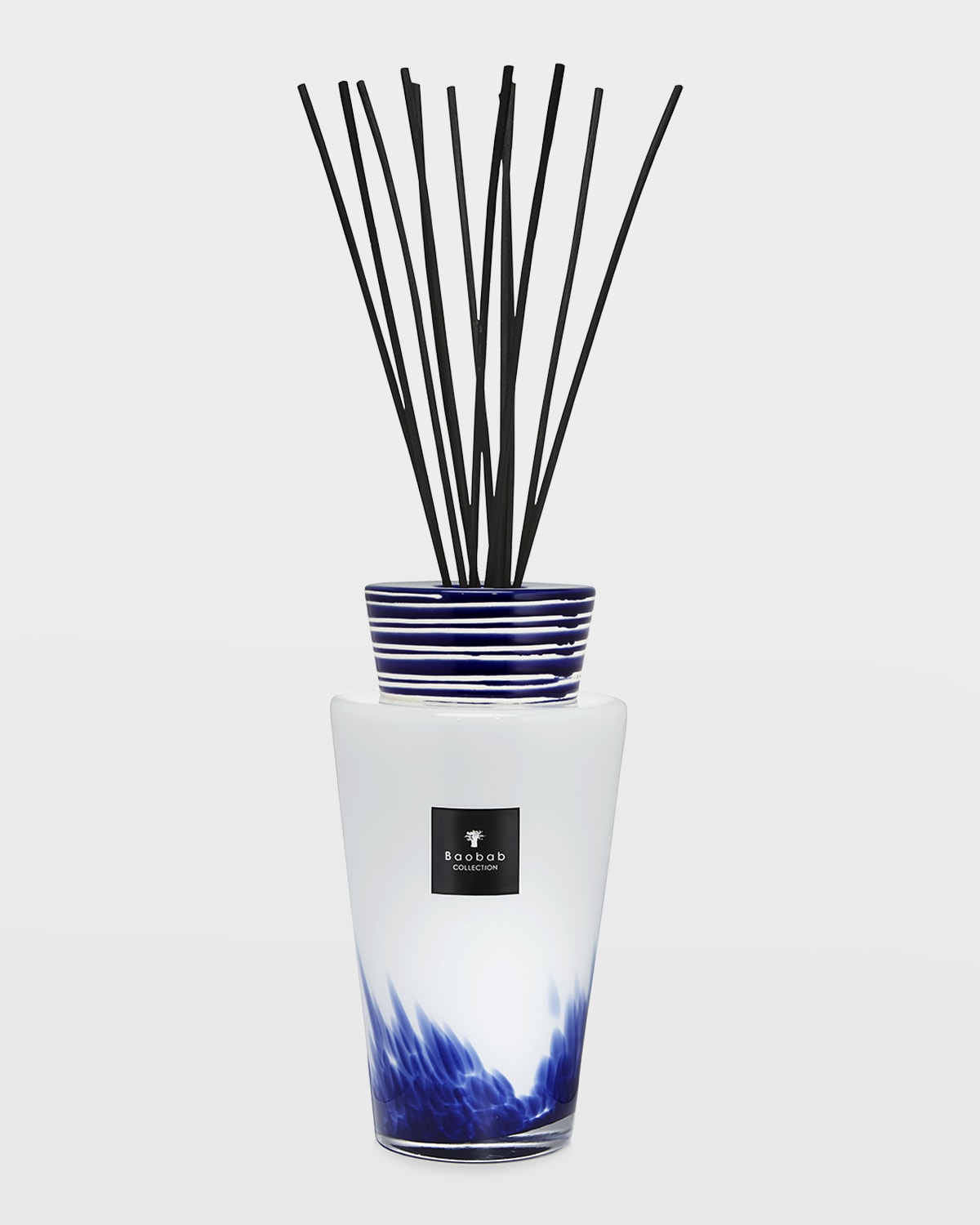 Baobab Collection Totem 5l Feathers Touareg Luxury Bottle Diffuser, Large In White/blue