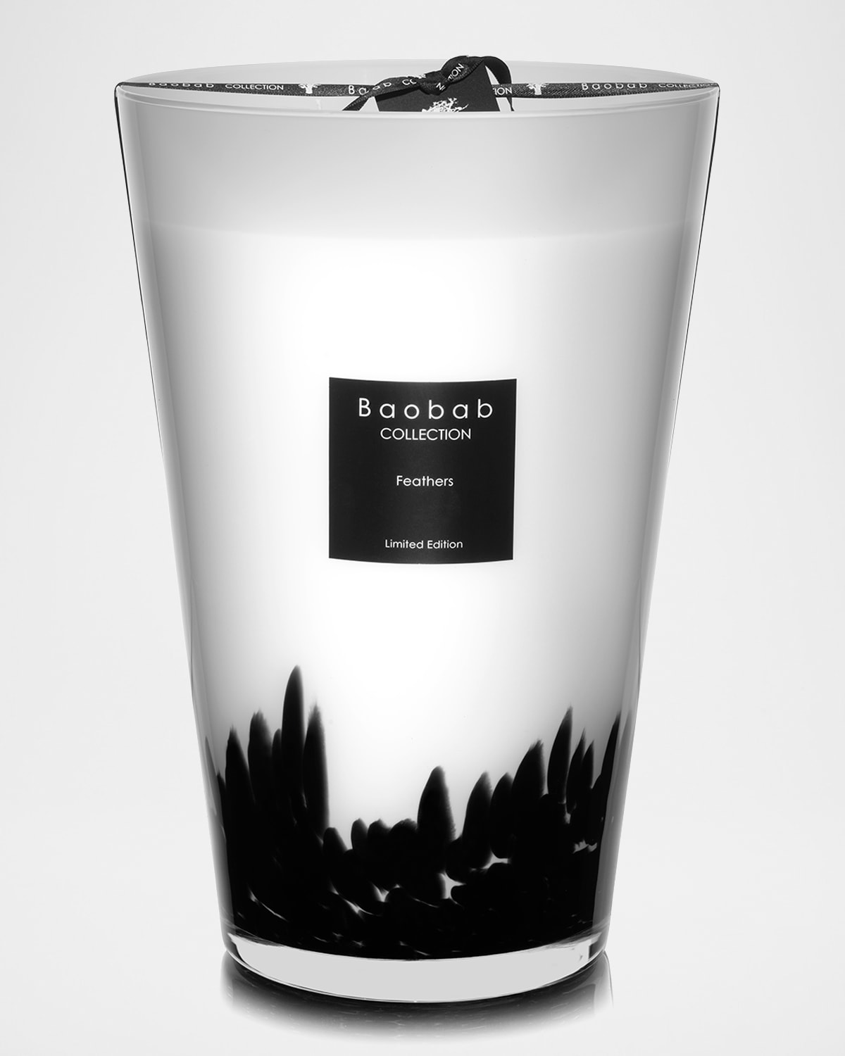 Baobab Collection Max 35 Feathers Scented Candle In White/black