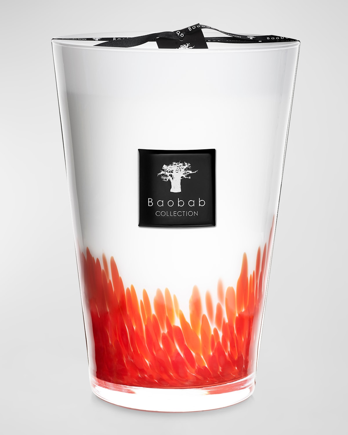 Baobab Collection Max 35 Feathers Maasai Scented Candle In Red/wht