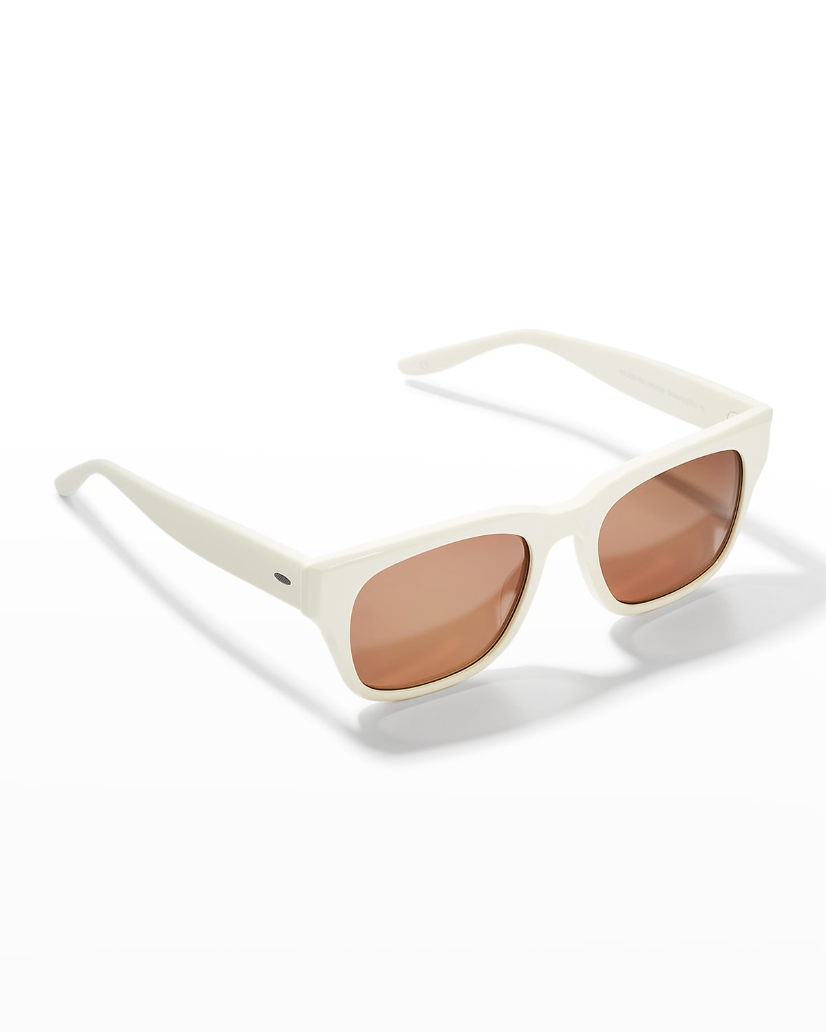 Barton Perreira Men's Domino Rectangle Sunglasses In Ivory