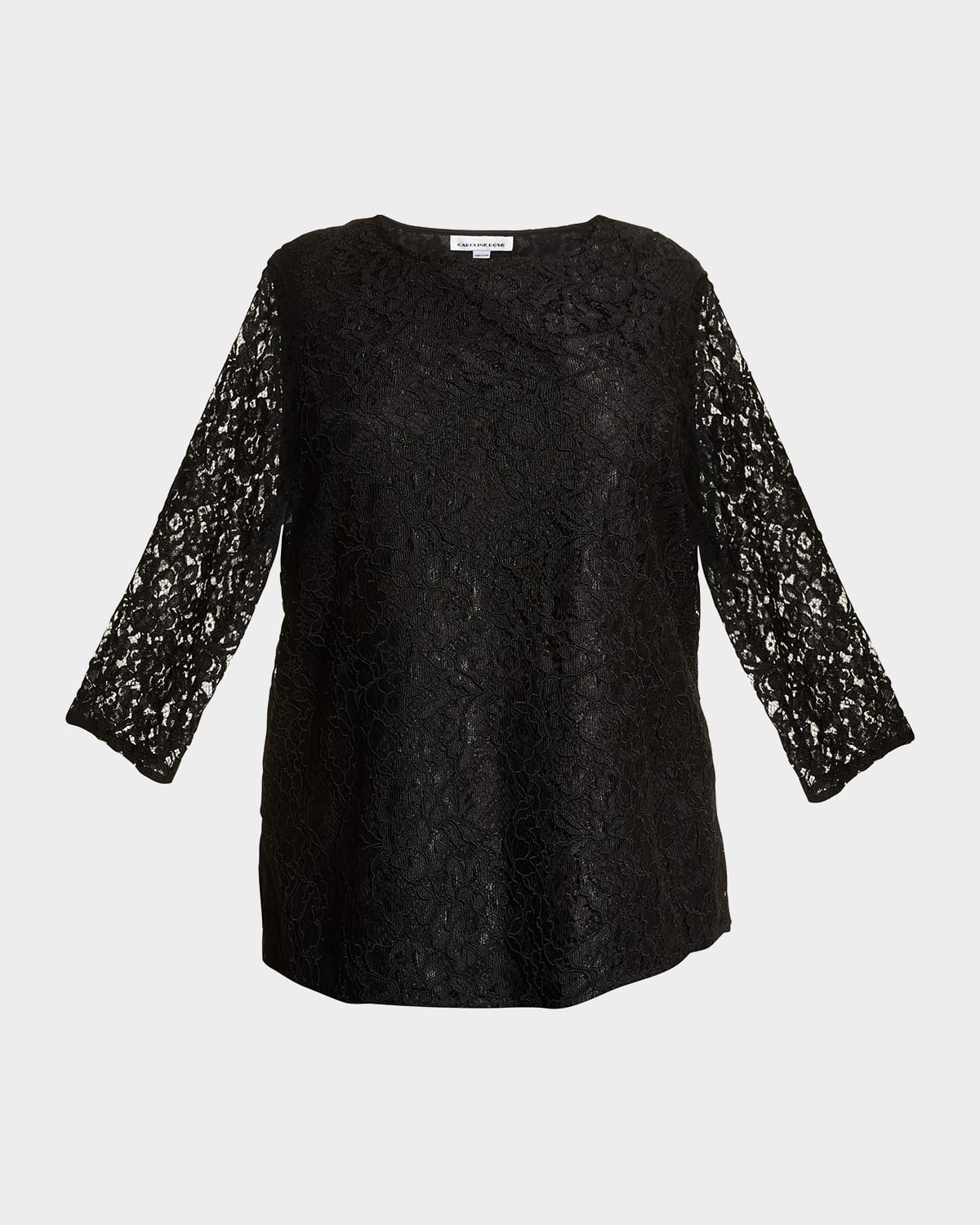 Plus Size Lined Flora Lace Tunic