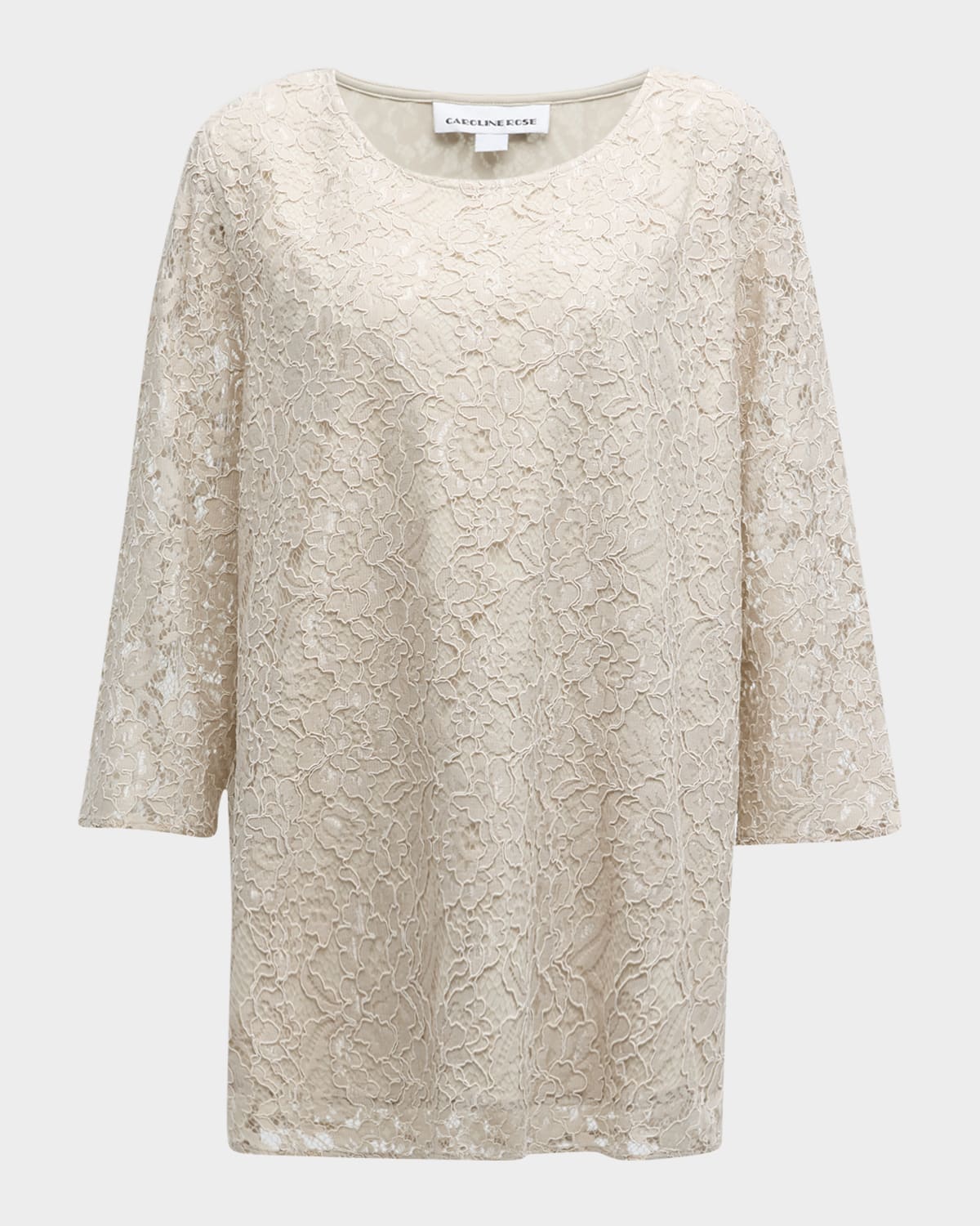 Plus Size Lined Flora Lace Tunic